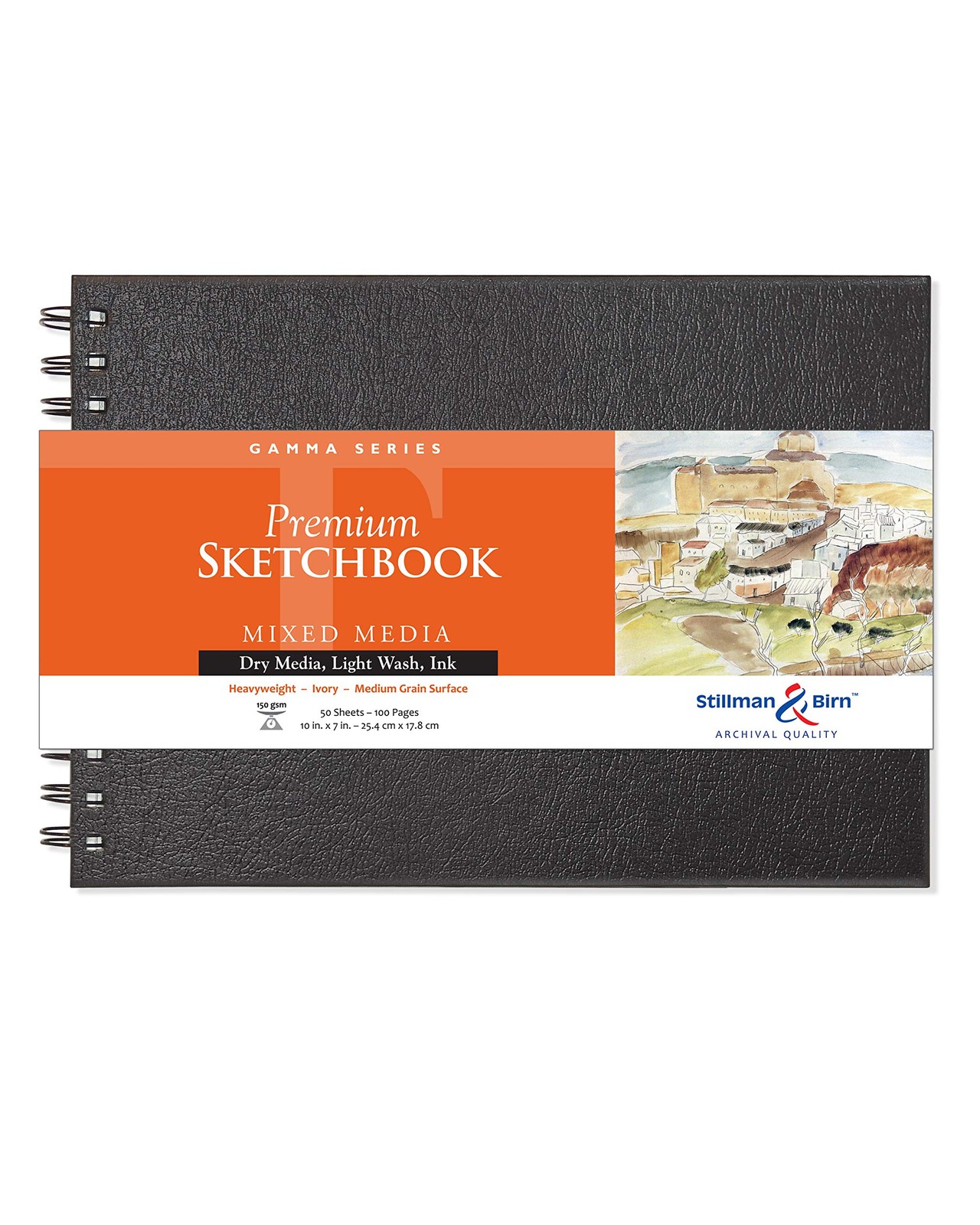 Stillman & Birn Gamma Series – Wirebound Sketchbook – Landscape 10 x 7 – 150gsm