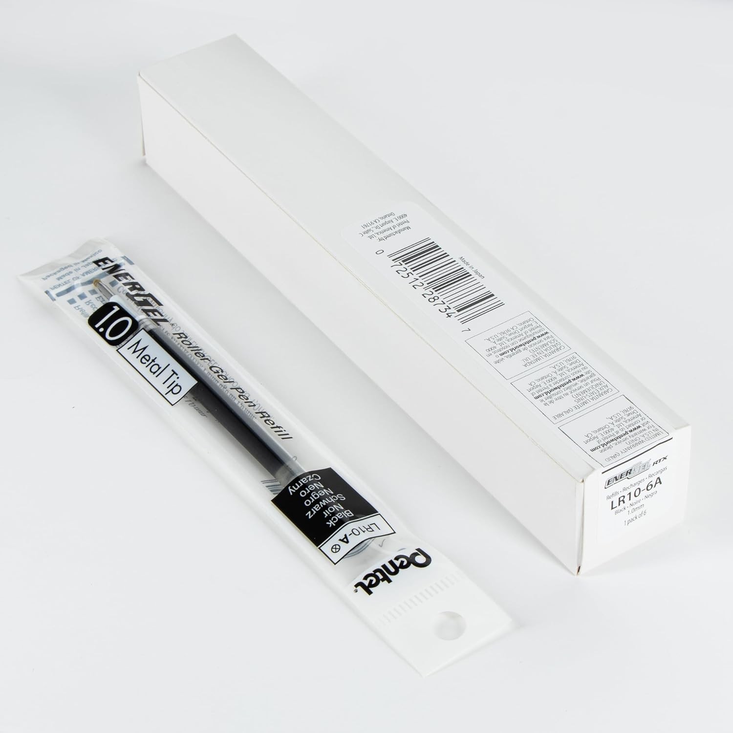 Refill Ink – for Enerl l Pen, 1.0mm Metal Tip, Bold, Bla Ink,