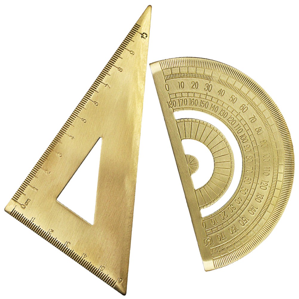 metal triangle Brass Protractor Math Protractor Circle Drawing Tool