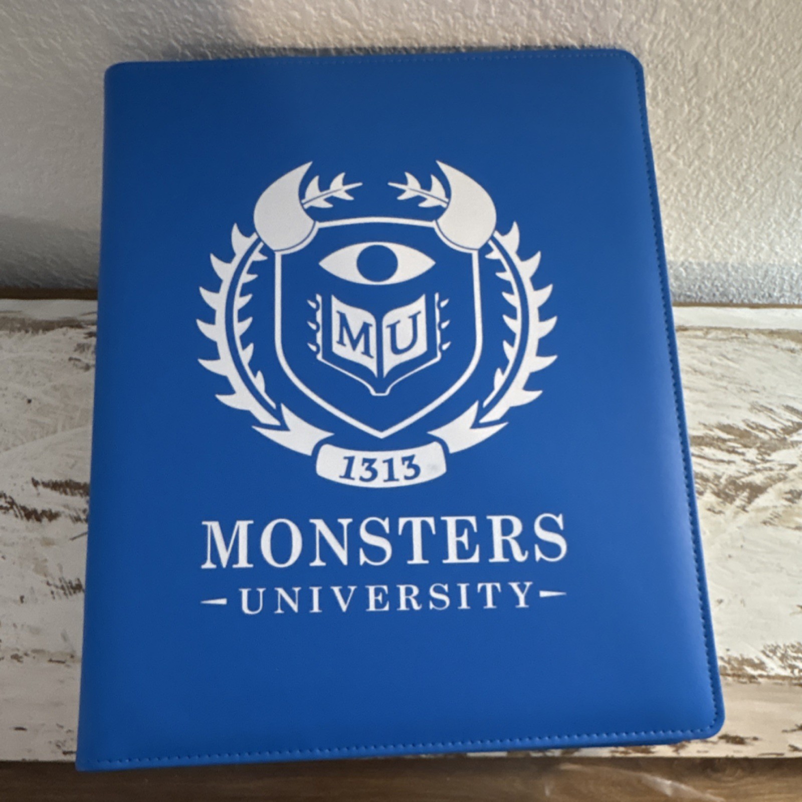 Monsters University Blue Legal Portfolio Padfolio Folder Solid Pattern Theme