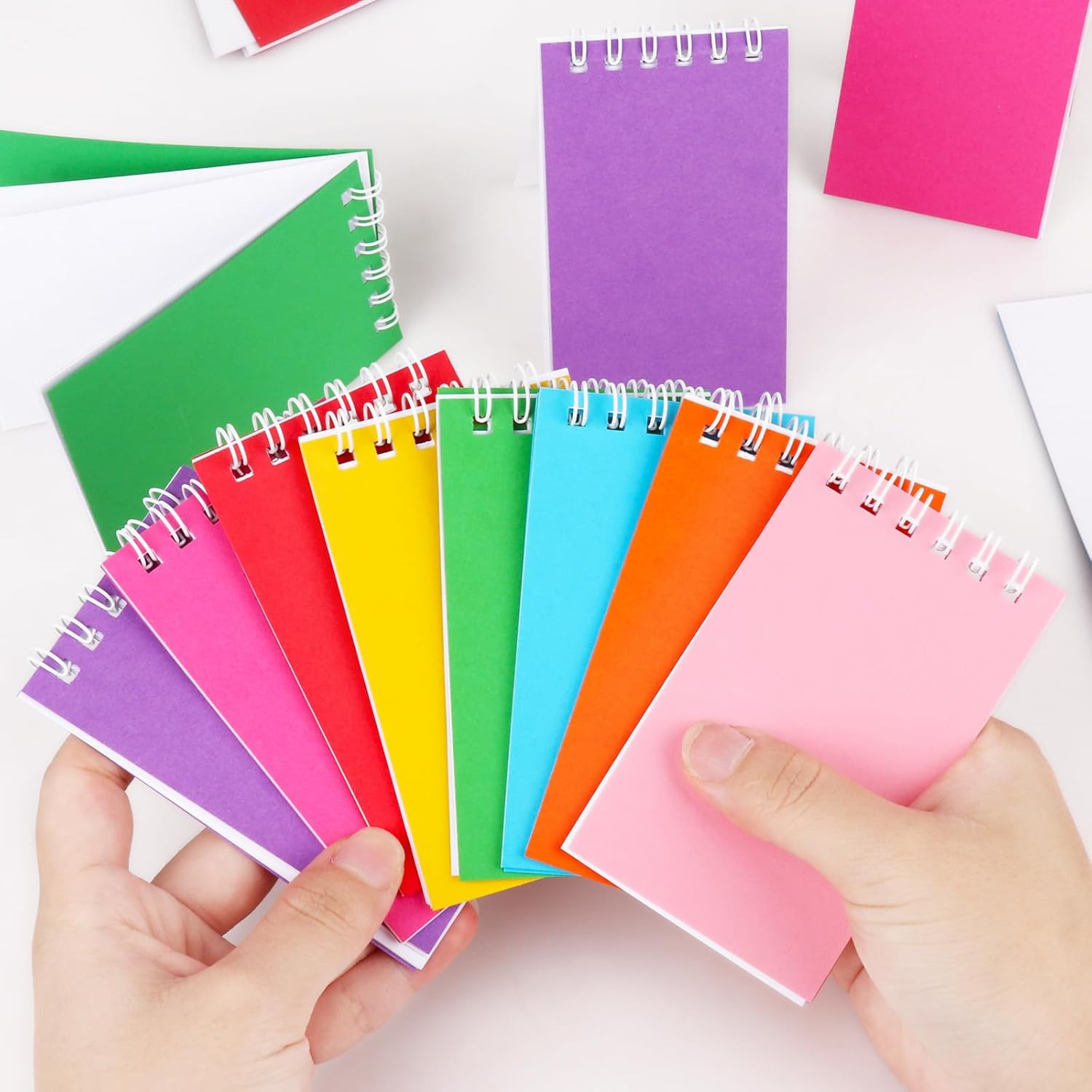 24 Pack Small Pocket Notebook Mini Notebooks Bulk Small Spiral Notepads with 8 C
