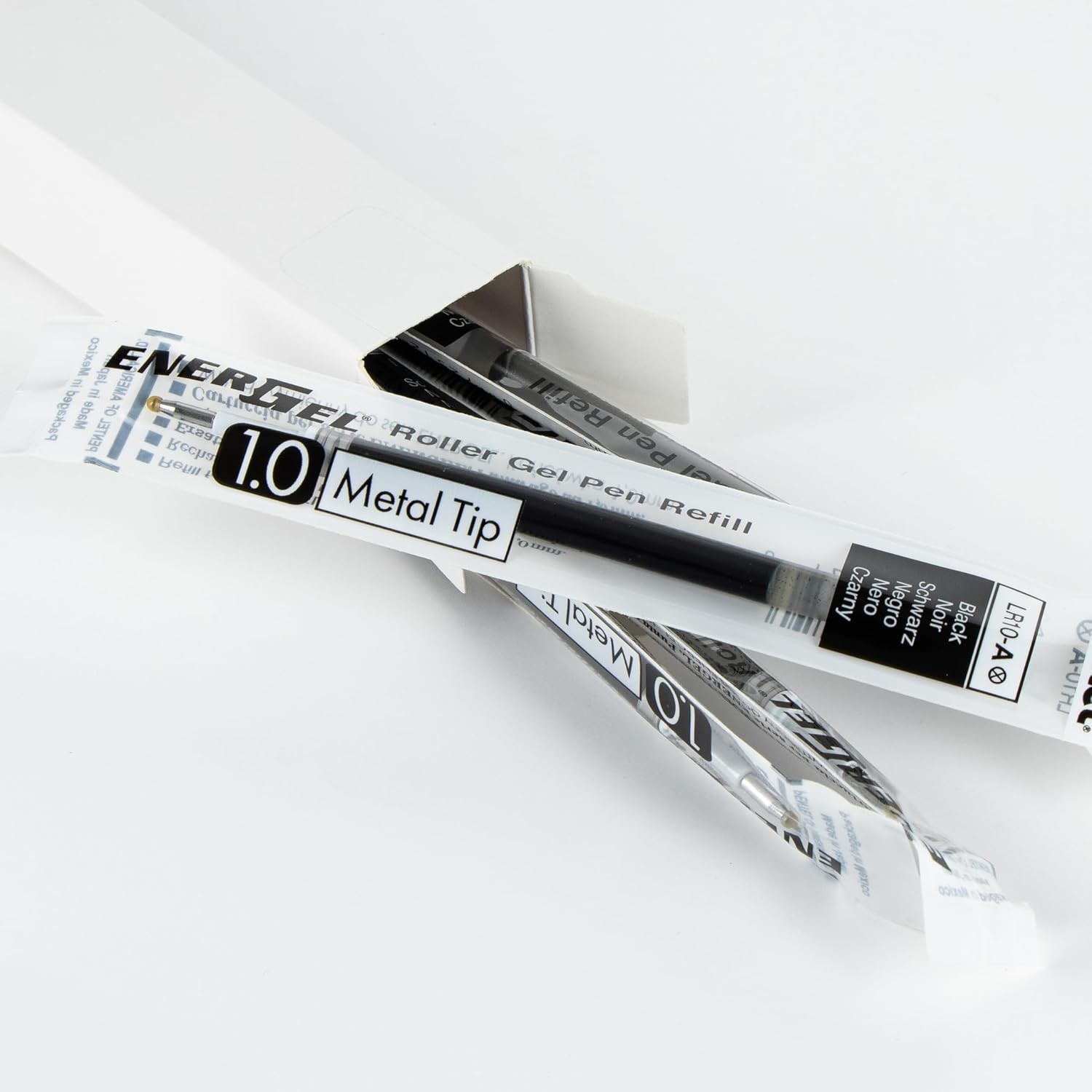 Refill Ink – for Enerl l Pen, 1.0mm Metal Tip, Bold, Bla Ink,