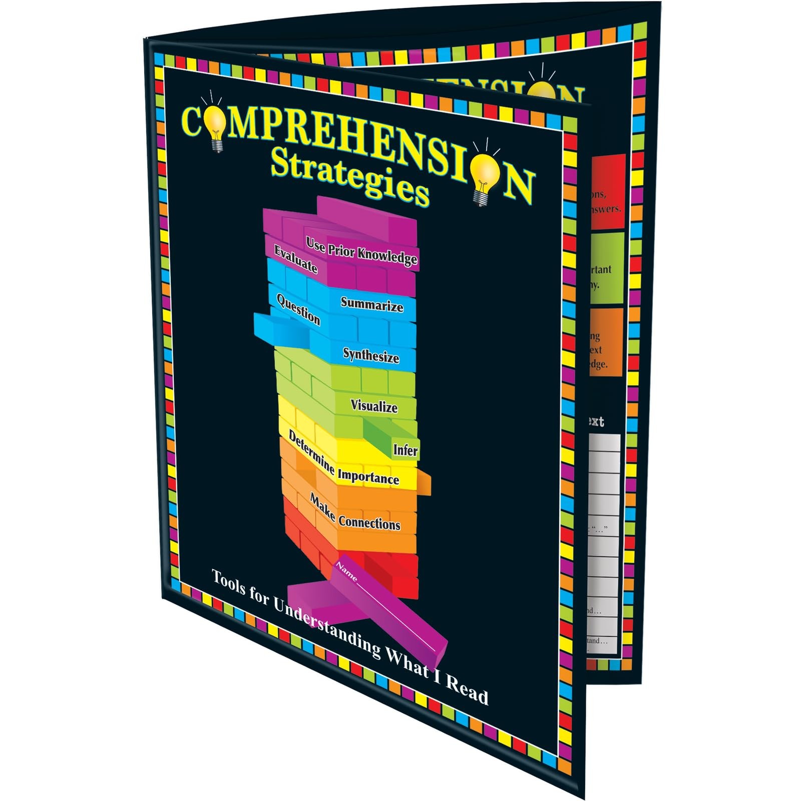 Really Good Stuff Comprehension Trifold 3-Pocket Folder- 12 Folders 308118
