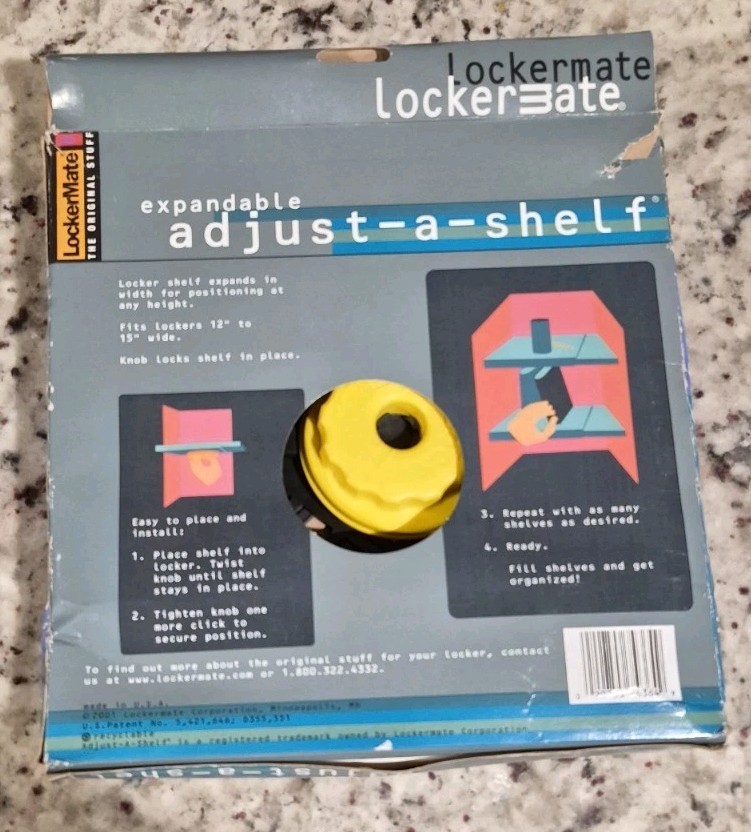 LockerMate Blue Adjust-A Locker Shelf, Extends to Fit Your Locker,fm 12” To 15”