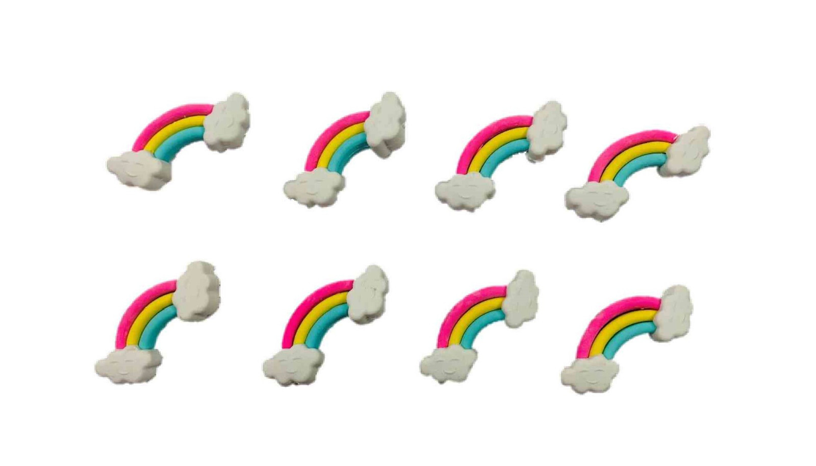 Rainbow Puzzle Eraser 8 Pack (2.4″ x 1.25″ x 0.5″; Smiley Faces)