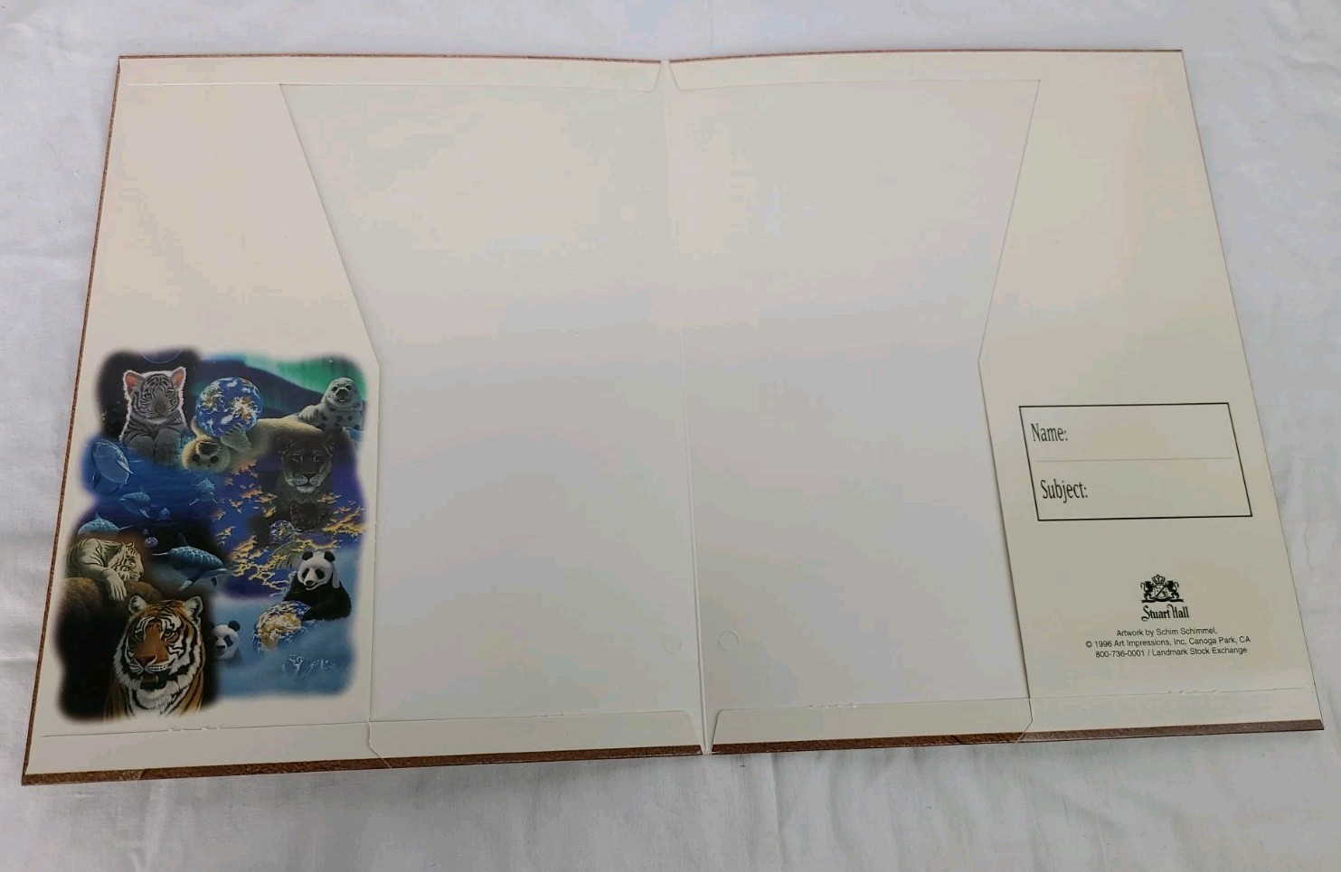 Vtg Lot 5 Schimmel Stuart Hall 2 Pocket Folder SEAL PANDA TIGERS Space Planet