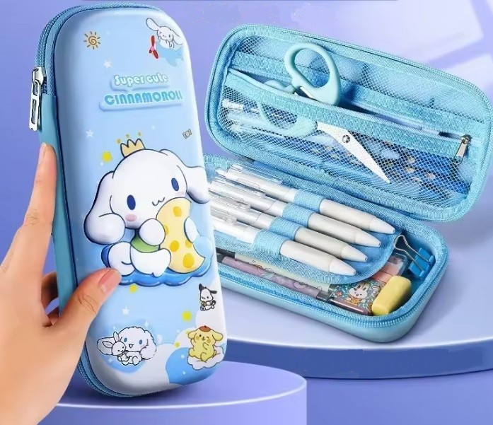 Cinnamoroll Pencil Case 3D Pencil Pouch Blue Kawaii School Organizer 9”