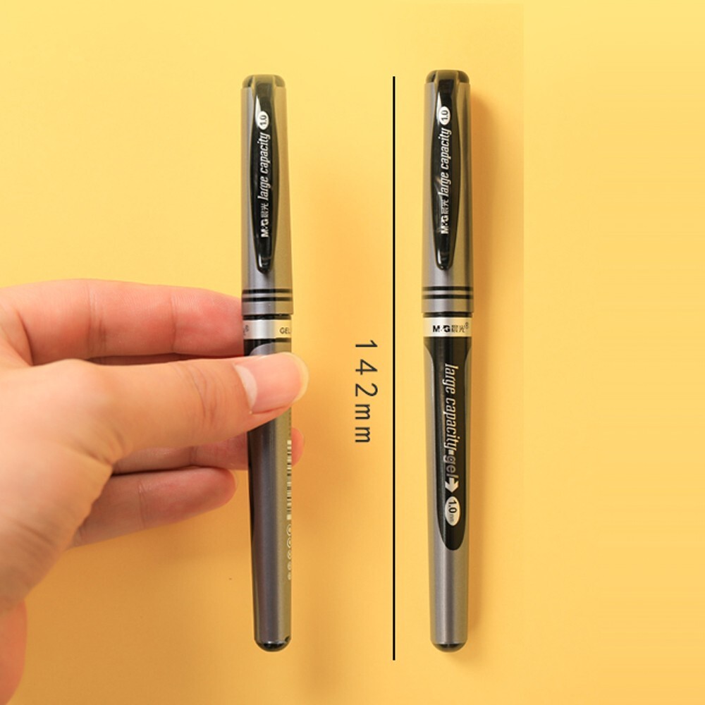 6pcs M&G AGP13604 1.0mm Pen Pipe Black Gel Ink Rolling Ball Point Pen Grey Color