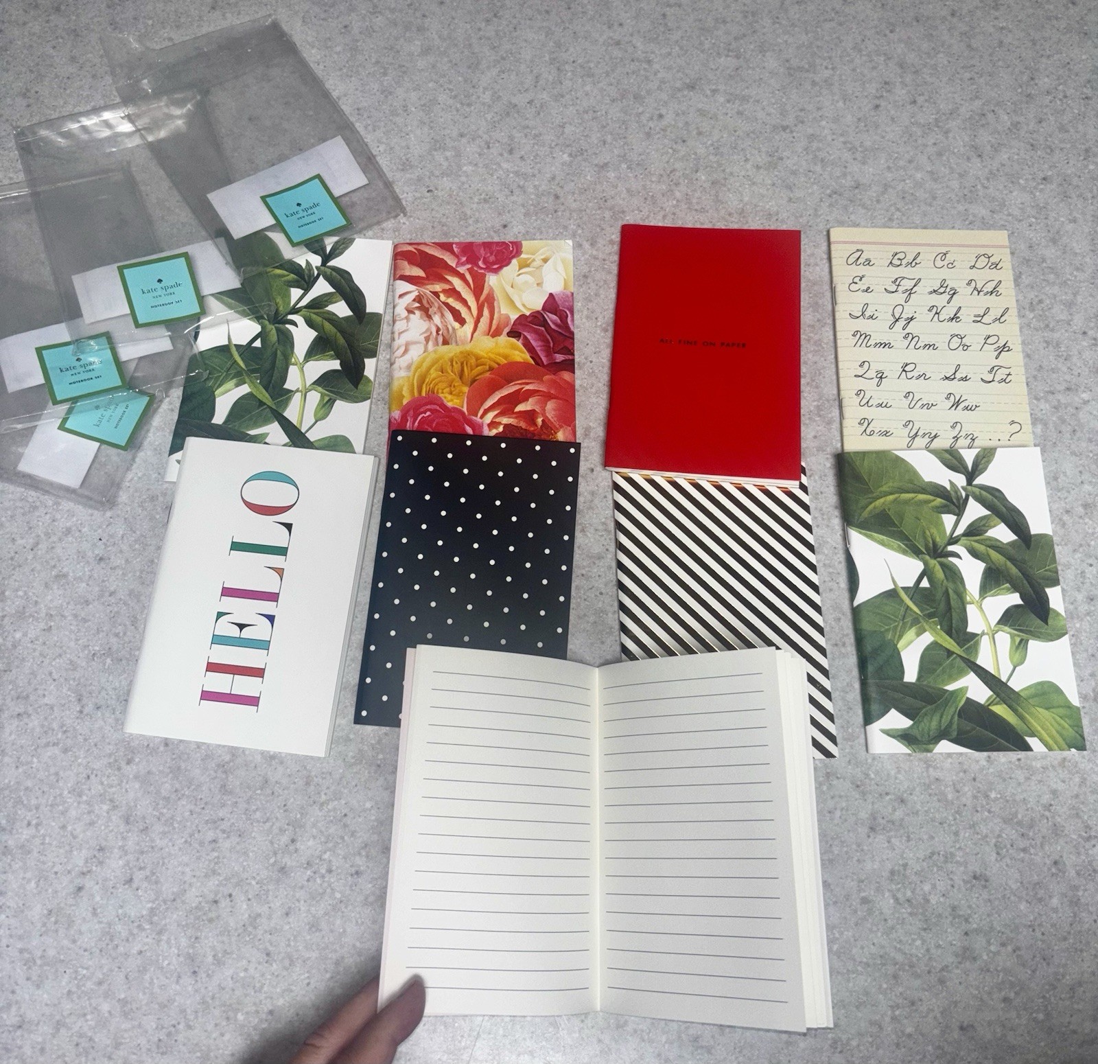 Kate Spade Mini Notebooks. LOT OF 9 Books. 6 x 4 In 80 Lined Pages Each. New