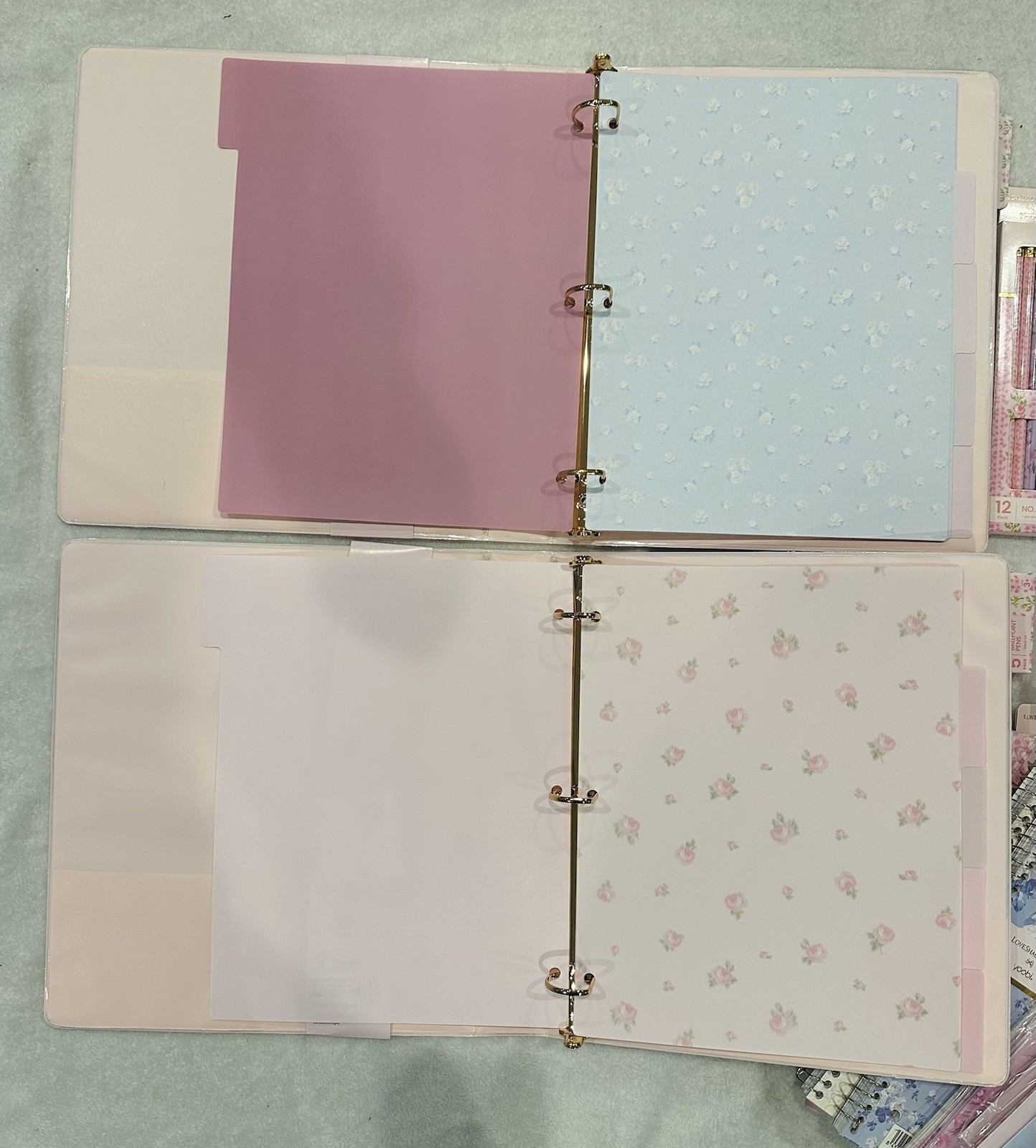 LoveShackFancy x Yoobi Mega School Supply Lot Pink Blue Floral 64 Pc HTF