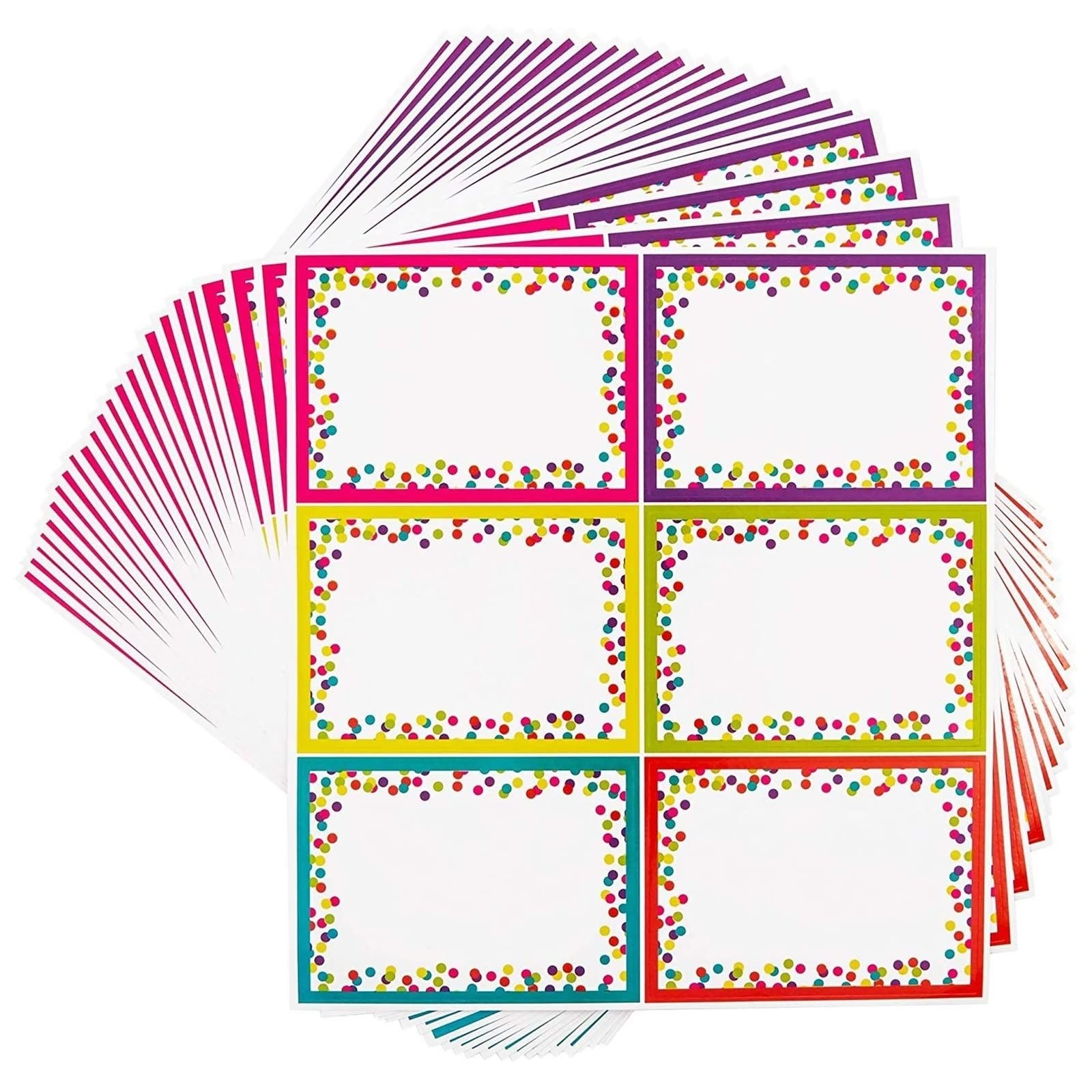 Teacher Name Tags, 144 Pcs, Student Desk Labels, Supplies, Multicolor