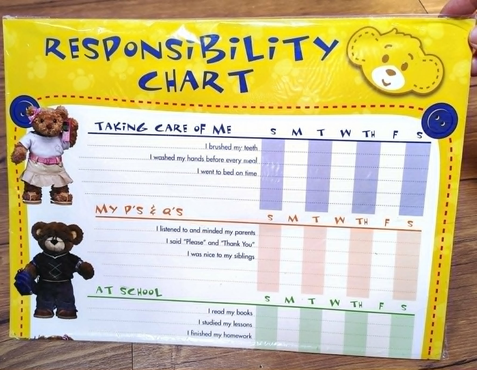 Build a Bear Responsibility Chart Home School Chore Rewards