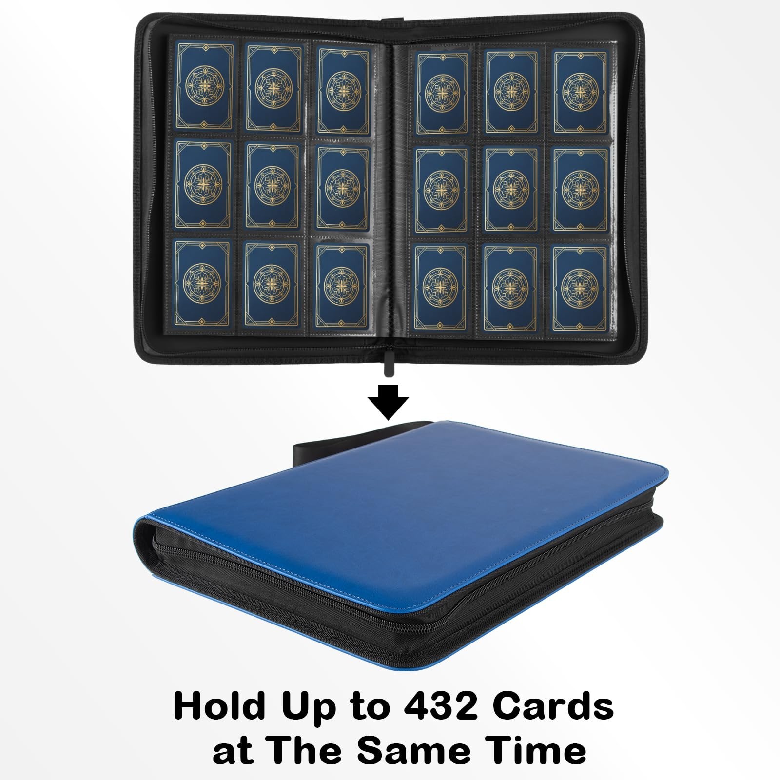 9 Pocket Trading Card Binder – 432 Card Storage Capacity Card Binder, Premium…