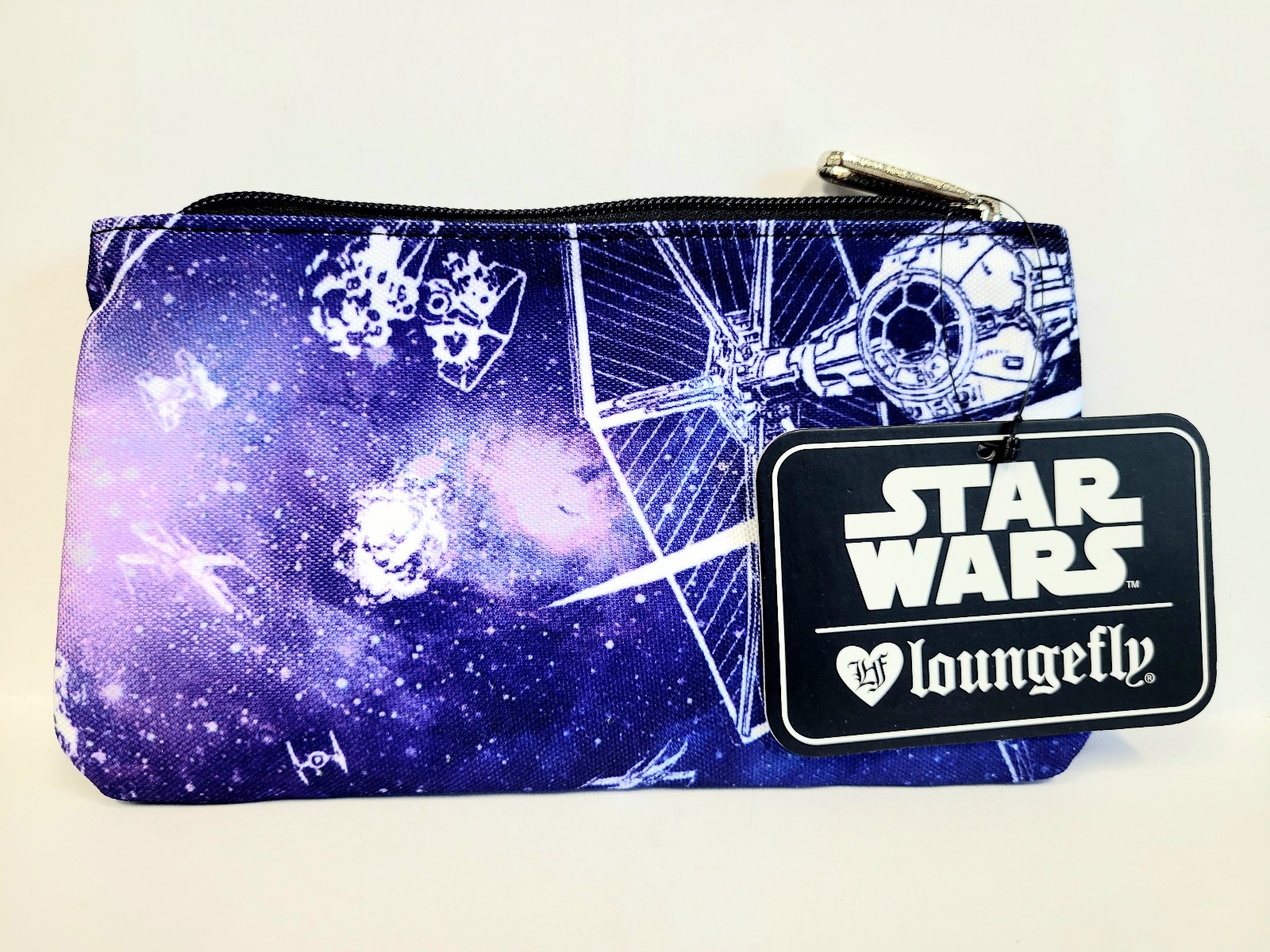 Pencil Case – Star Wars Ship And Galaxy Stationery Pouch Bag 8×5″ NEW
