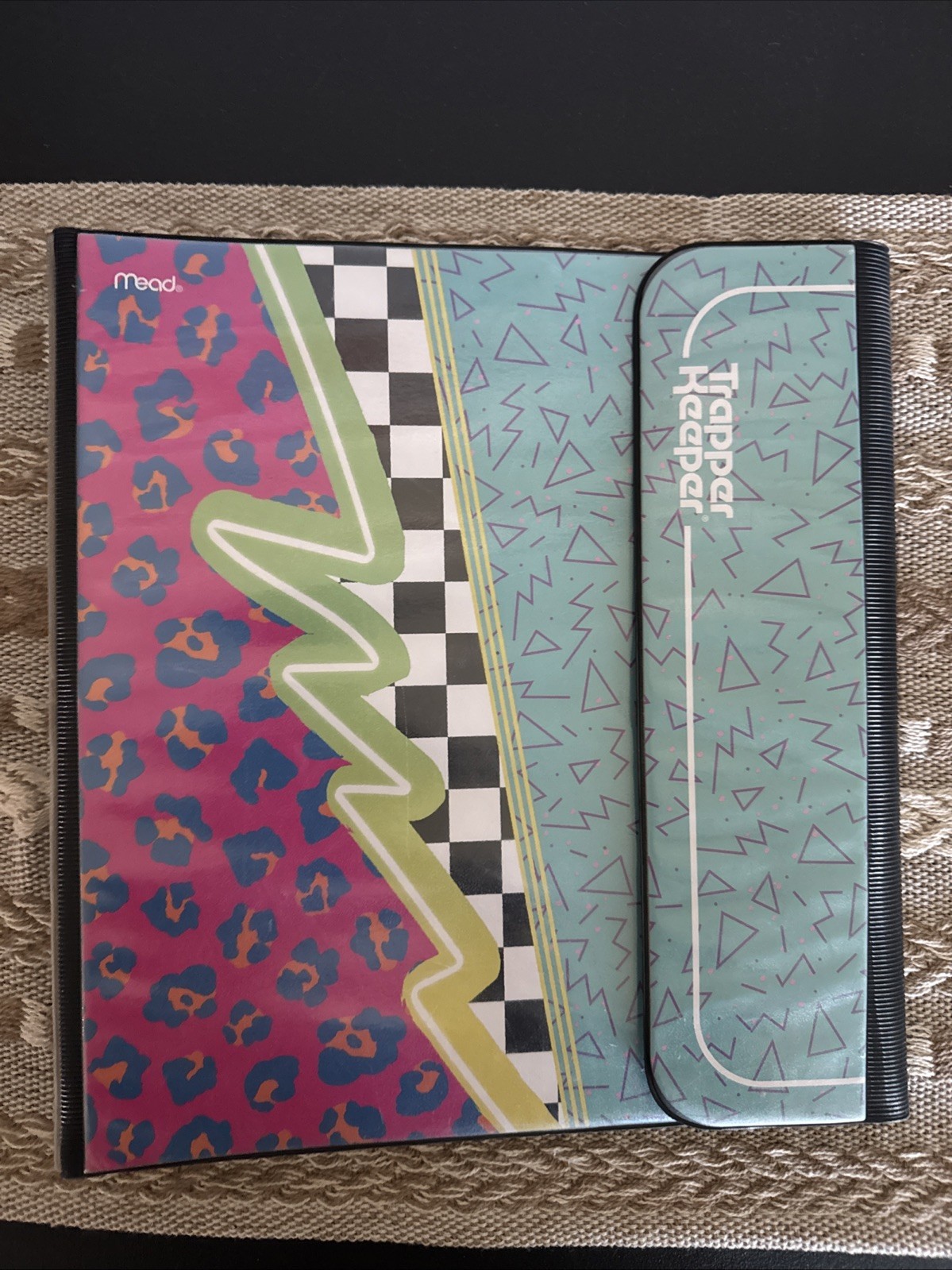 Vintage Retro 1980s Style Trapper Keeper Binder Mead W/ 2 Folders NEW Portfolio
