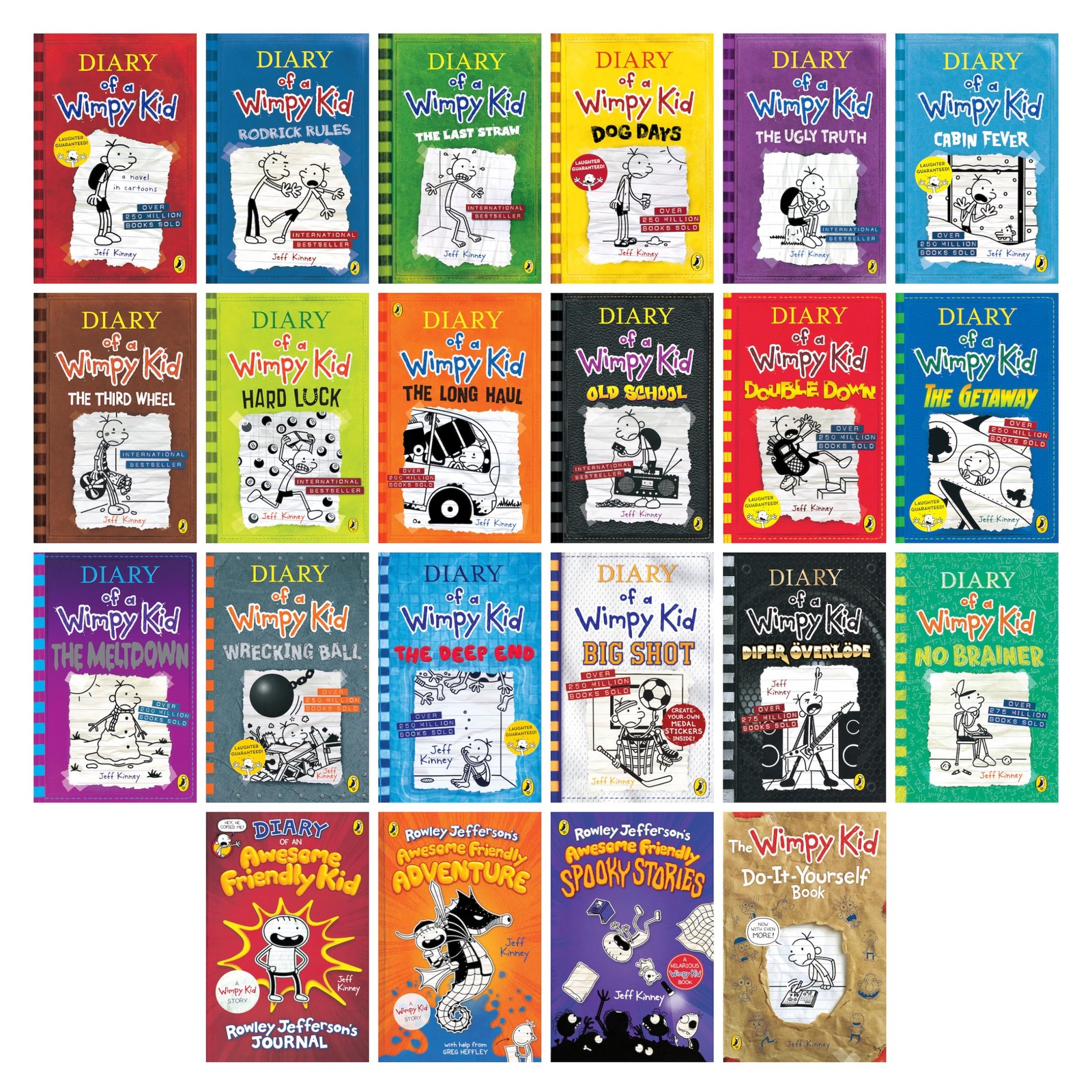 Wimpy Kid 1-22 Boxed Set – Complete Collection for Kids, 22 Paperback Books