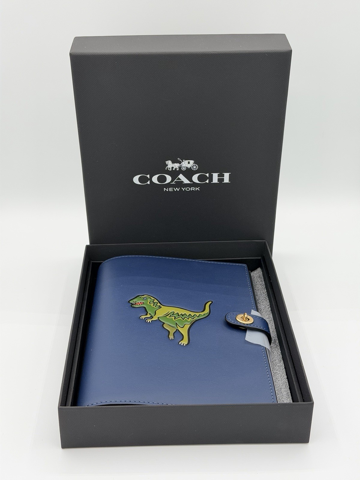Coach Rexy Blue Leather Rexy Notebook, CE928