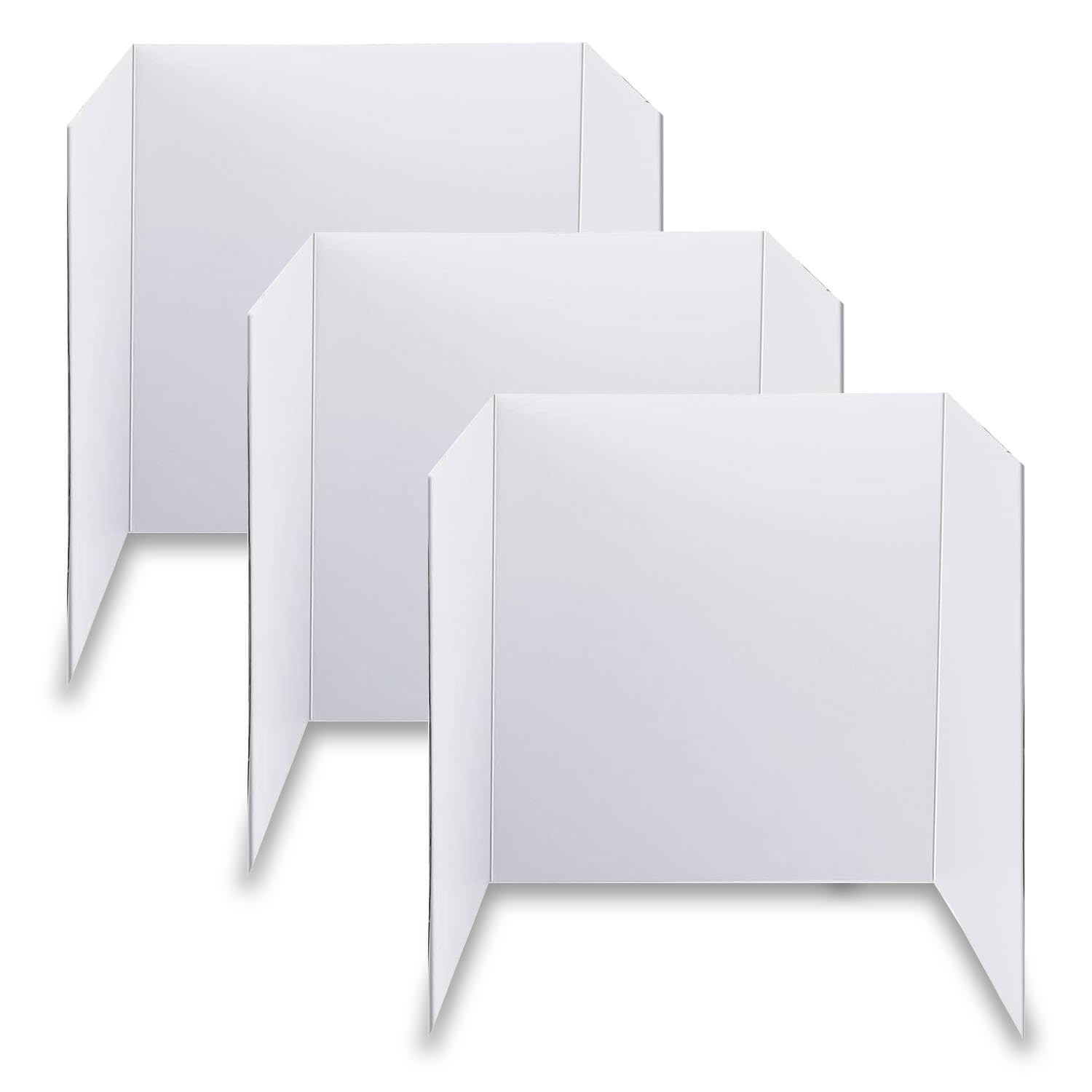 White Poster Board, Tri Fold, 24×16, 3 Pack, Corrugated, Business Events