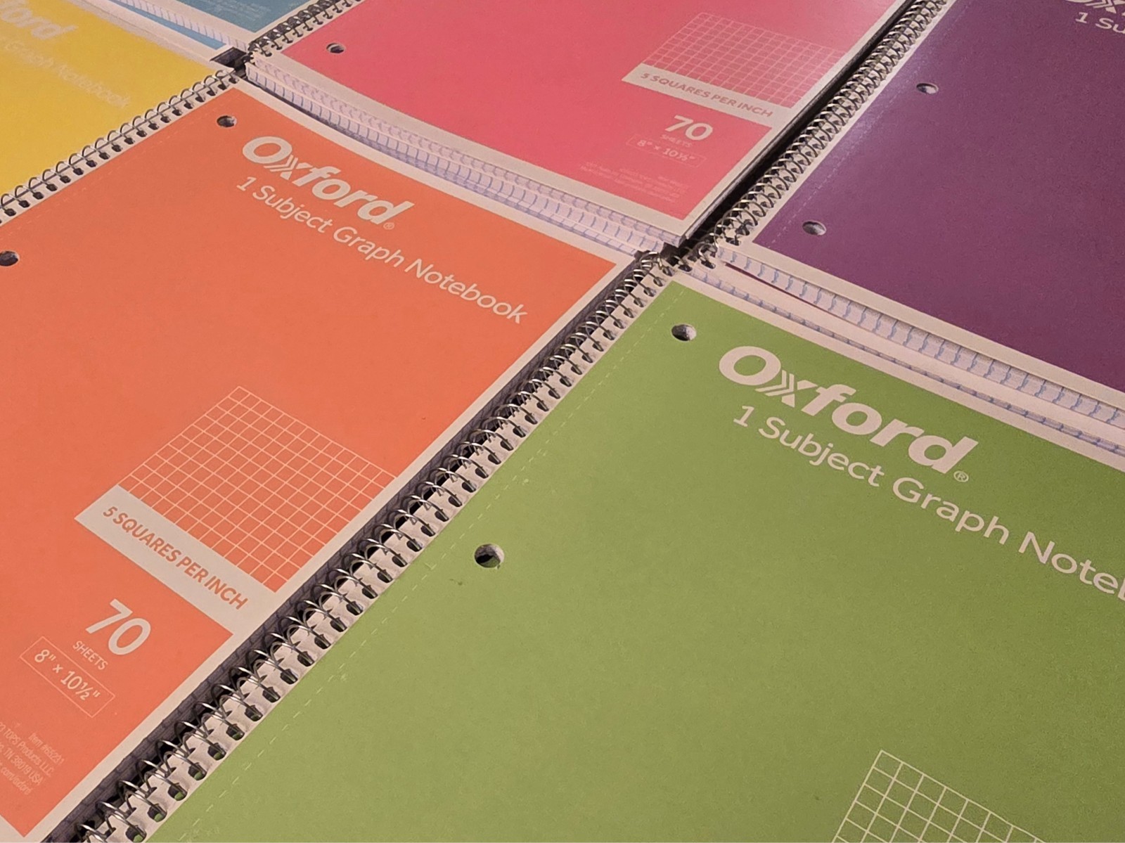 1 Book Graph Paper Notebooks | Choose Your Color | Math, School, STEM Grid Note
