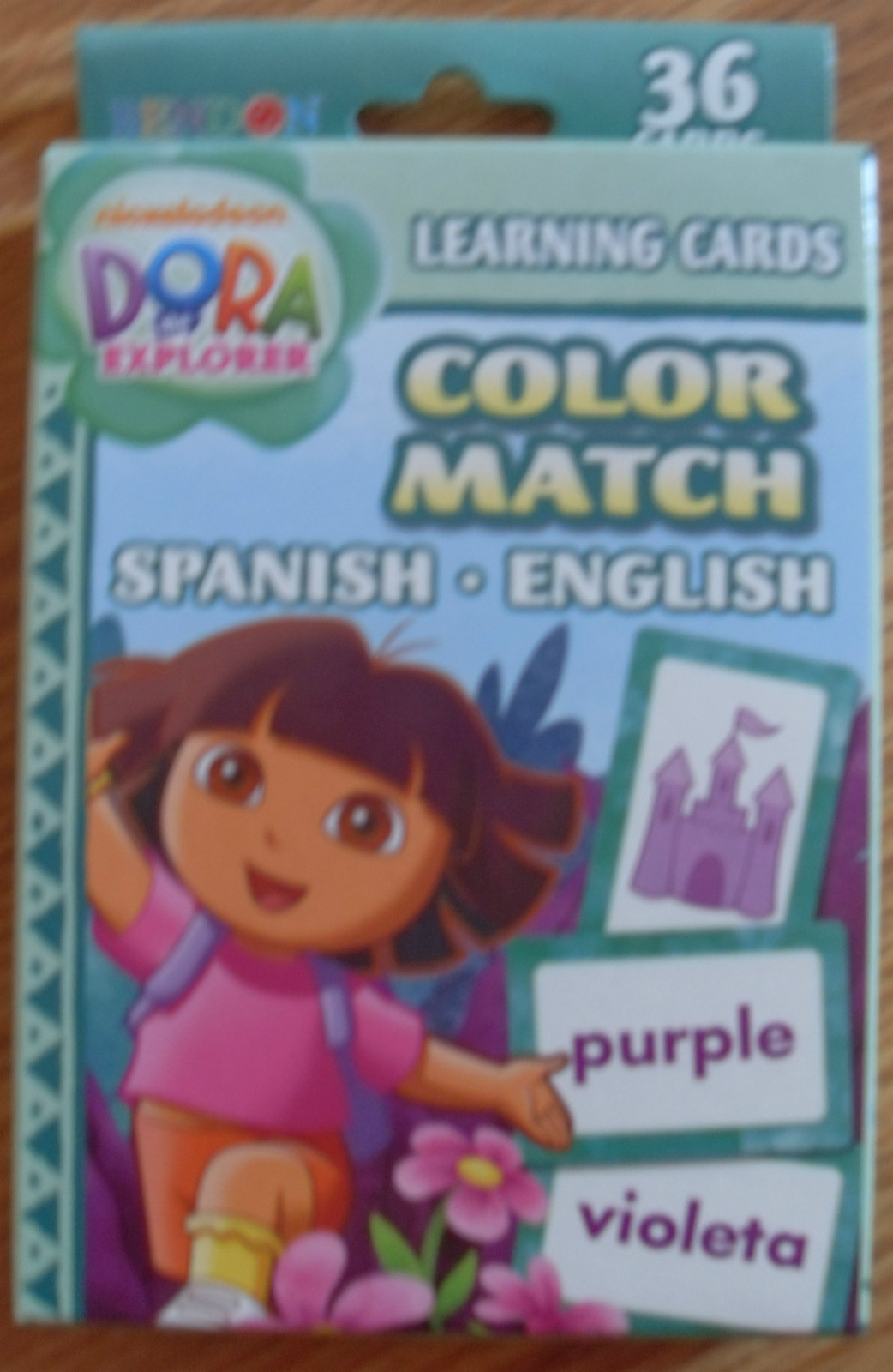Dora the Explorer Learning Flash Cards Color Matching English/Spanish Homeschool