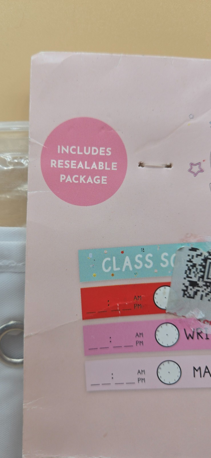 19pc Classroom Daily Schedule Pocket Chart with 17 Cards Dry-Erase BRAND NEW