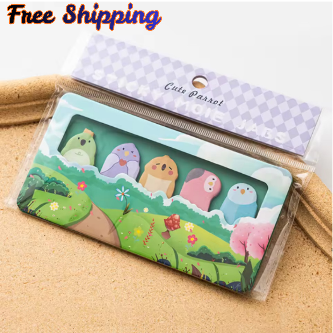 Cartoon Sticky Notes 150 Sheets Cute Animal Decorative Paper Bookmarks Memo Pads