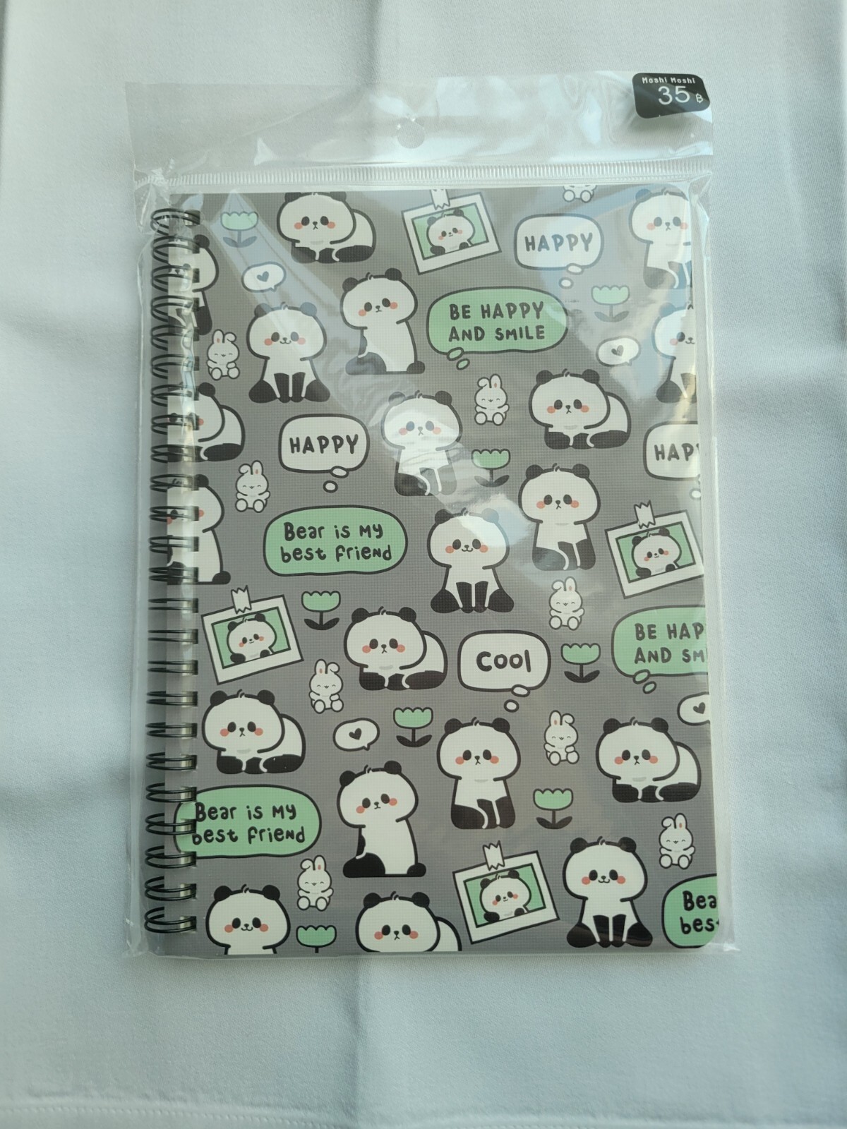 Panda Spiral Notebook NWT