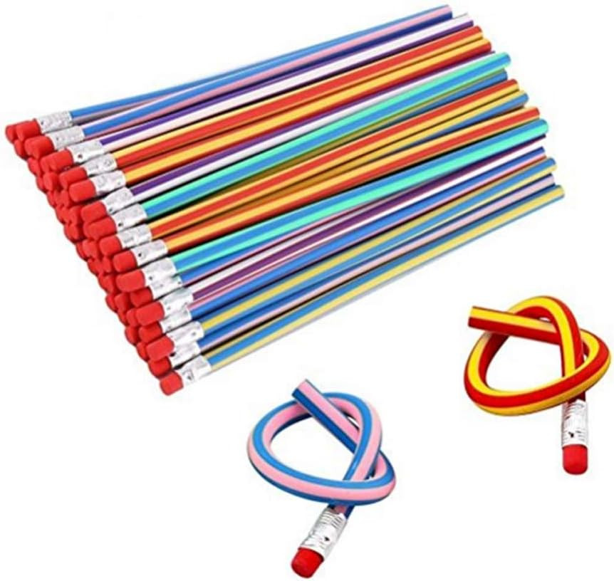 35 Pieces Flexible Soft Pencil Magic Bend Pencils for Kids Children School Fun E