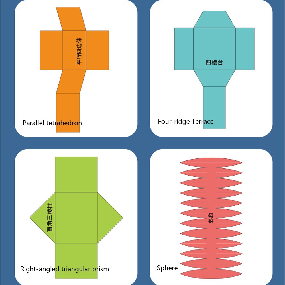 12/16/20 Piece Perspective Solid Geometry Demonstration Model