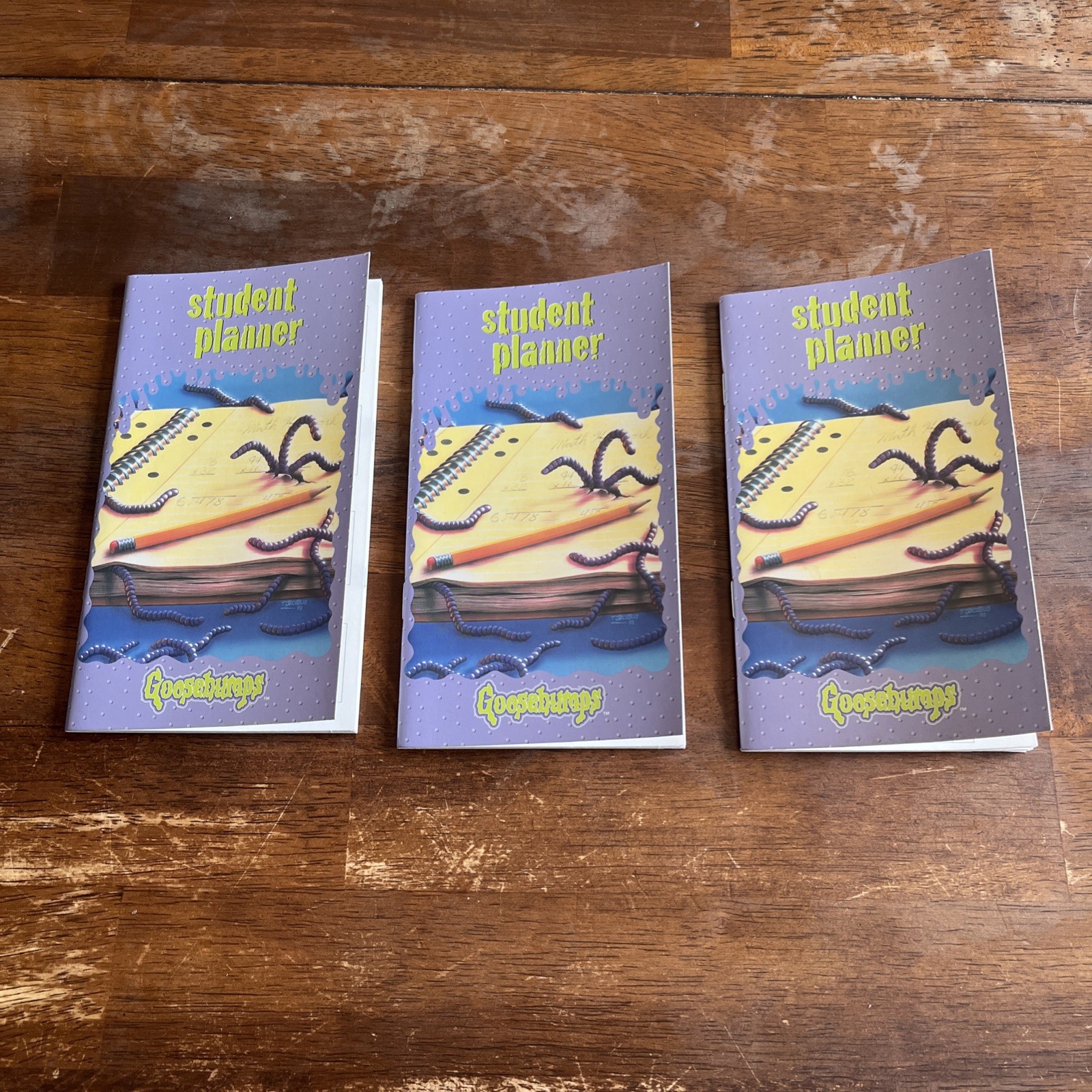 LOT 3 Goosebumps Paperback Small Student Planner Back to School Vintage 90s