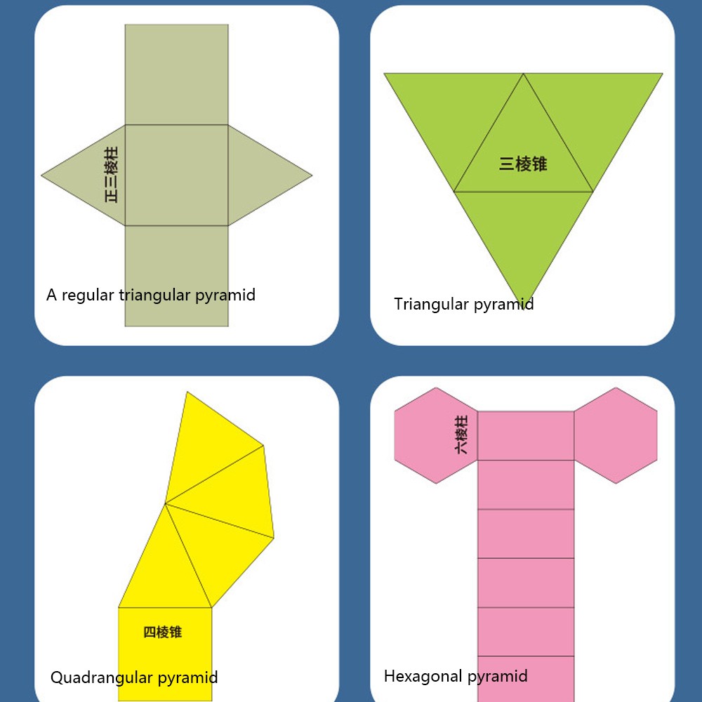 12/16/20 Piece Perspective Solid Geometry Demonstration Model