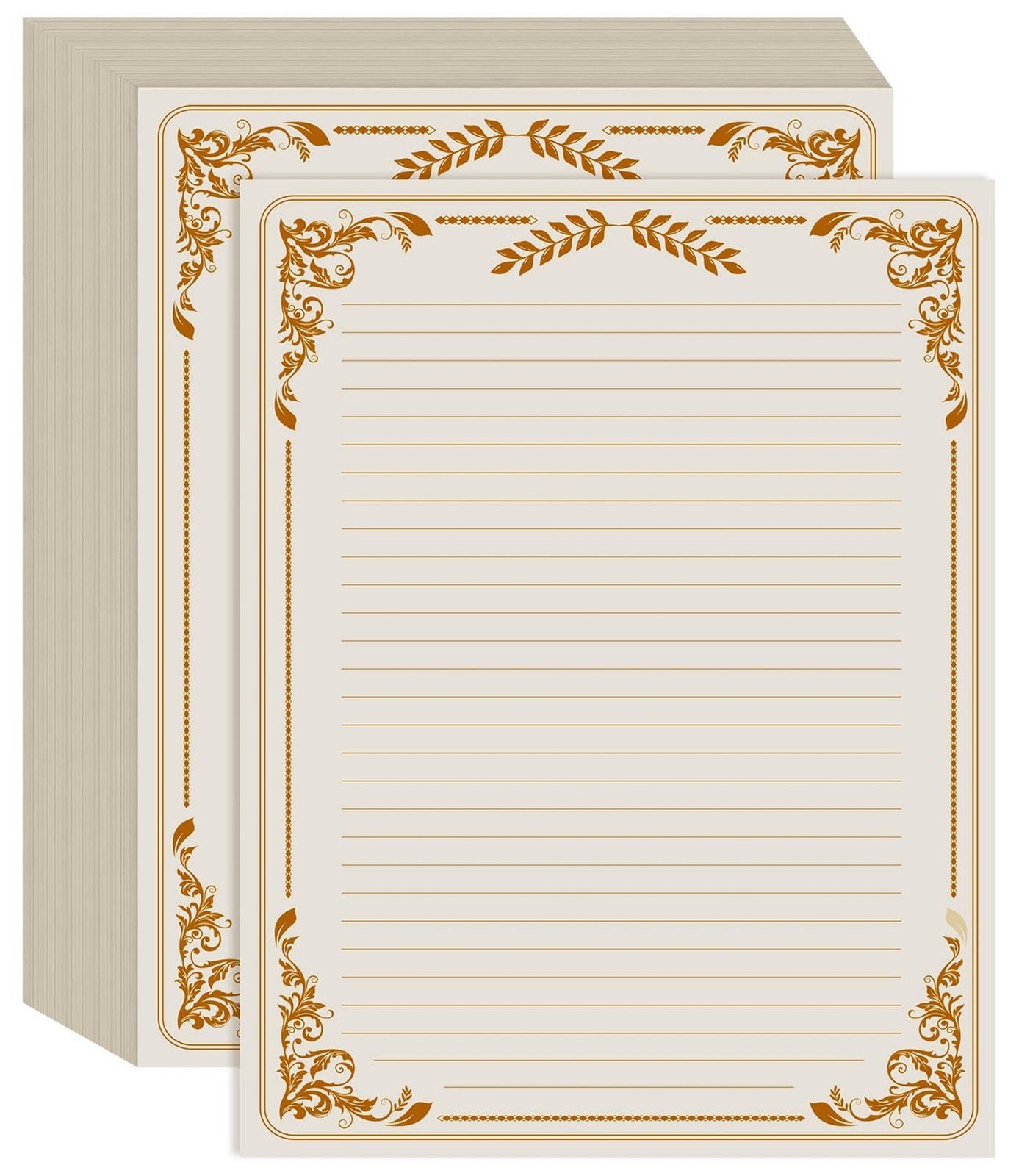 Vintage Lined Letter Paper – 100 Sheets, Stationary Paper for Writing Letters…