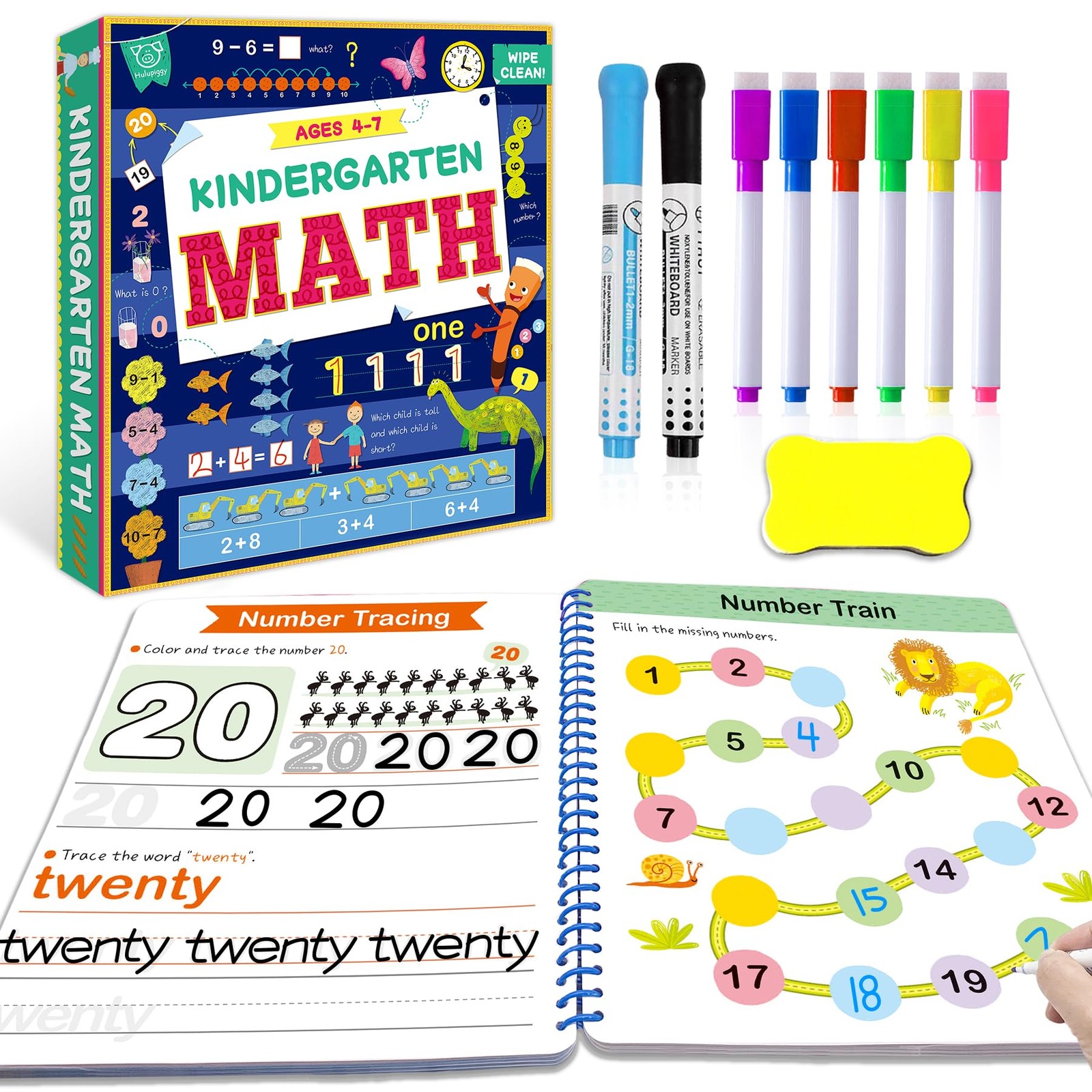 Preschool Learning Activities 60 Reusable Pages -Number Tracing Book for Kids…