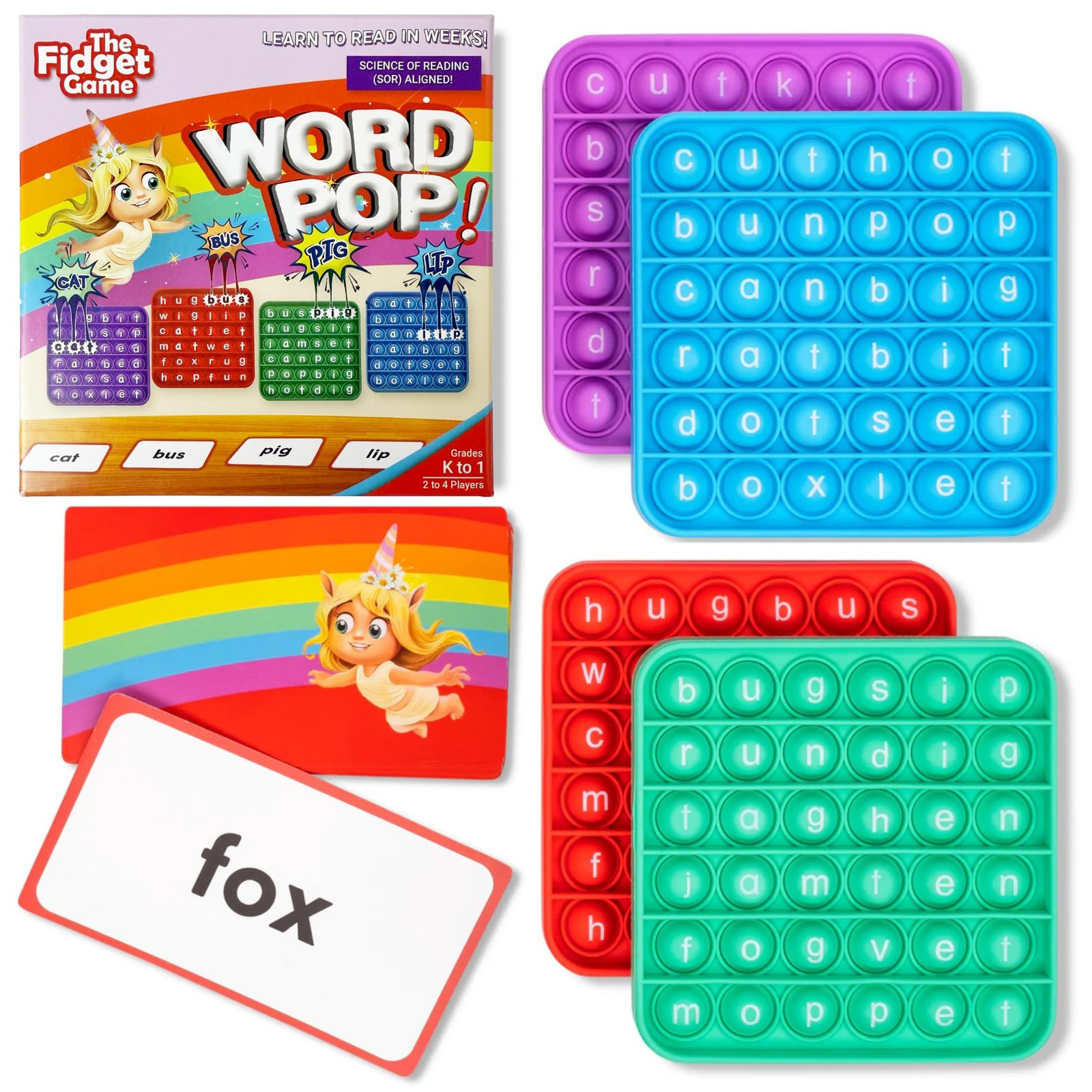 Word Pop, CVC Word Games for Kids 4-6 – Learn to Read in Weeks – Multisensory…