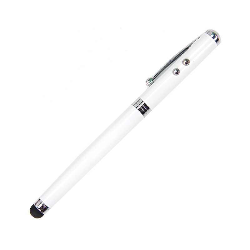 4-in-1 Capacitive Touch Screen Stylus Ballpoint Pen LED Flashlight iPad Pen