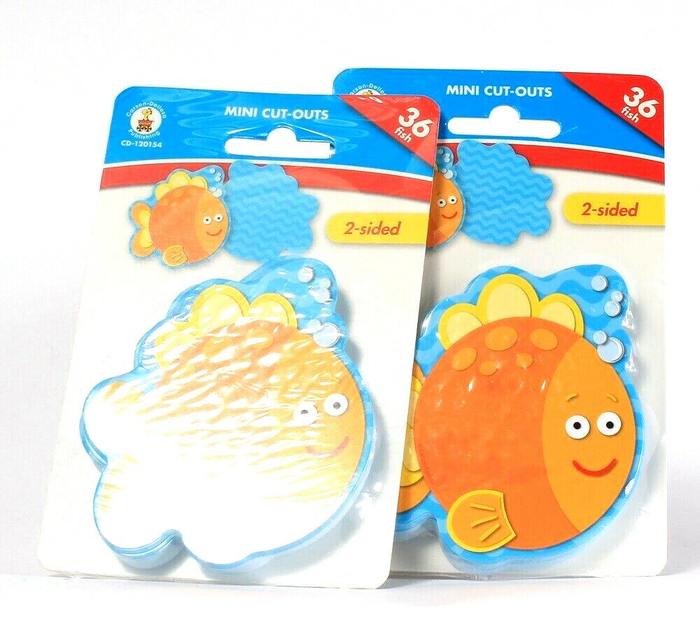 2 Carson Dellosa Publishing CD-120154 Mini Cut Outs 2 Sided 36 Fish Educational