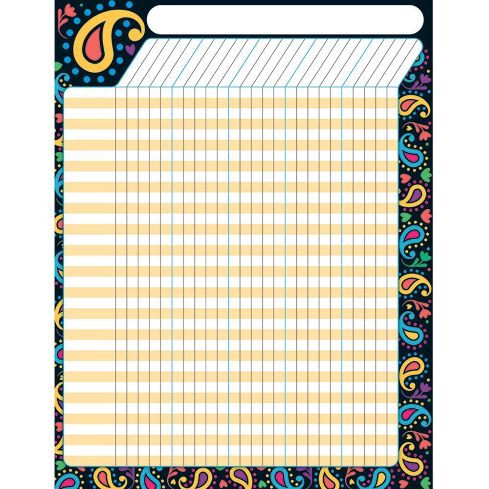Perfectly Paisley Incentive Chart, 17″ x 22″ Trend Enterprises Inc. T-73361