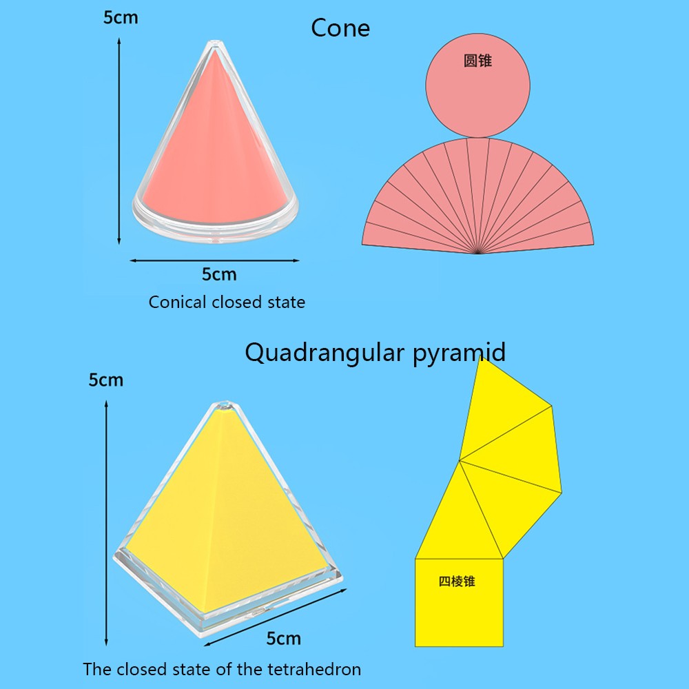 12/16/20 Piece Perspective Solid Geometry Demonstration Model
