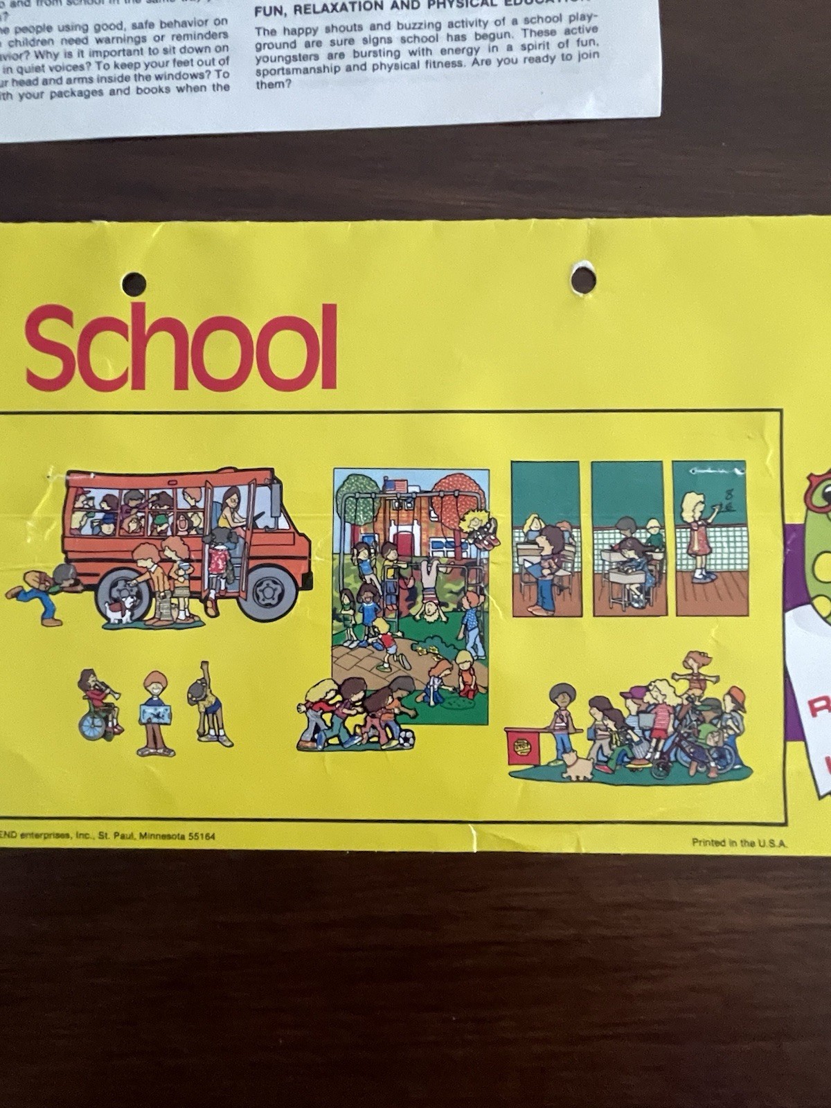 1978 Trend Enterprises Back To School Bulletin Board Cut Outs Vintage Retro