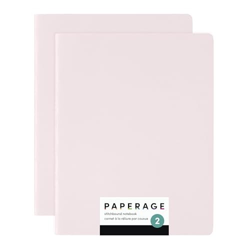 Soft Cover Blank Journal Notebook, 2 Pack, (Blush), 100 Pages, Pink Plain