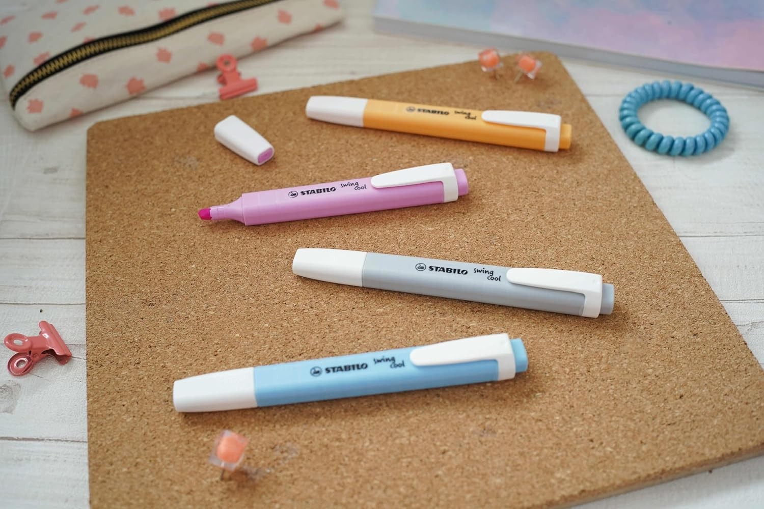 Stabilo 275/155-8 Chisel Tip Marker – Lilac, Chisel Tip, White, Round, 1 mm