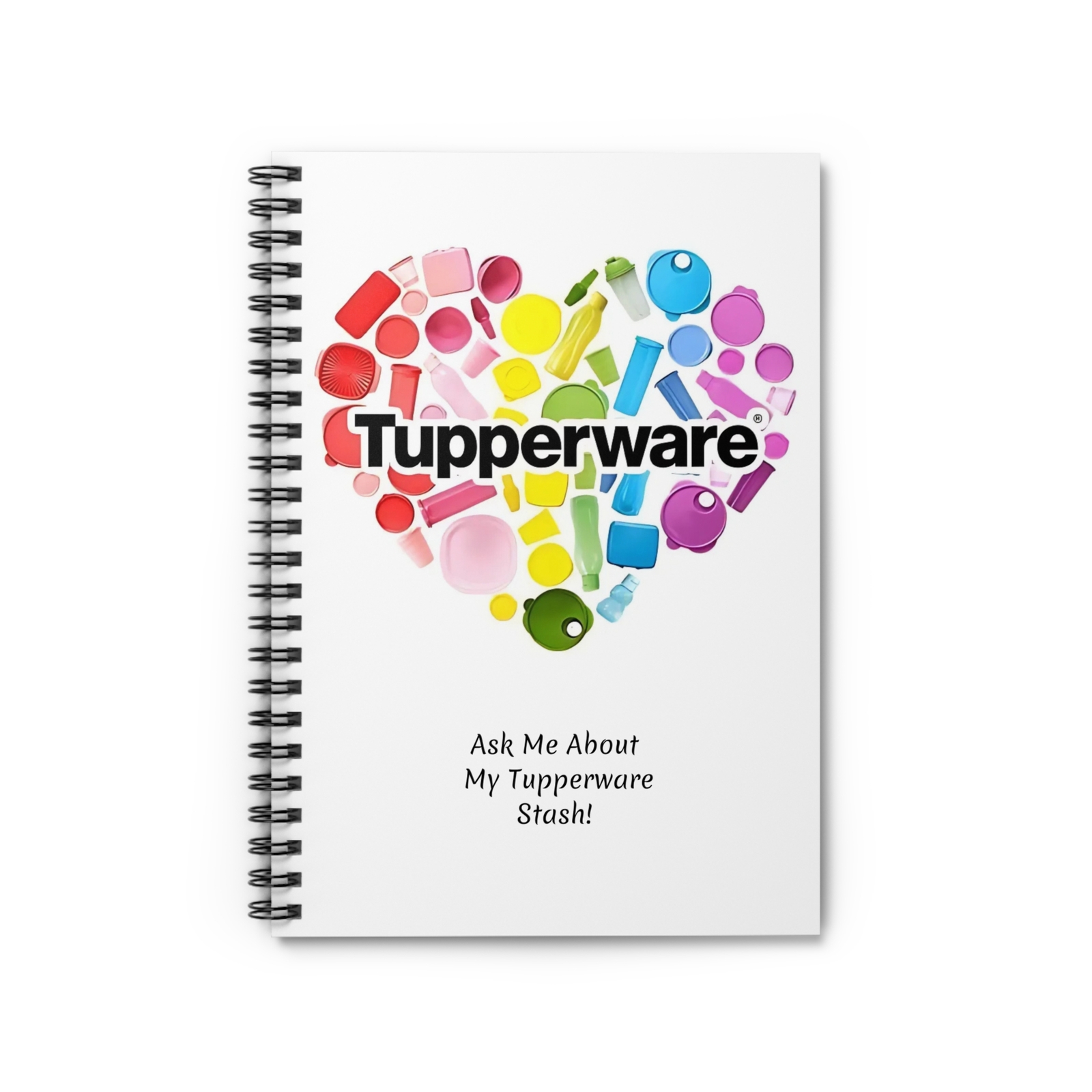 Tupperware Love Spiral Notebook, Gift for Organizers, Kitchen Notes, Tupperware