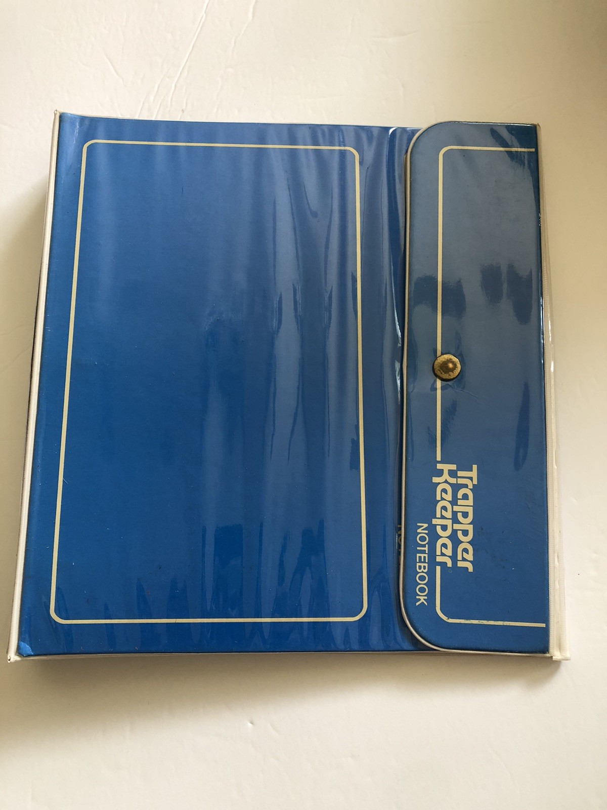 Vintage Mead Trapper Keeper binder 1980’s Blue with white trim