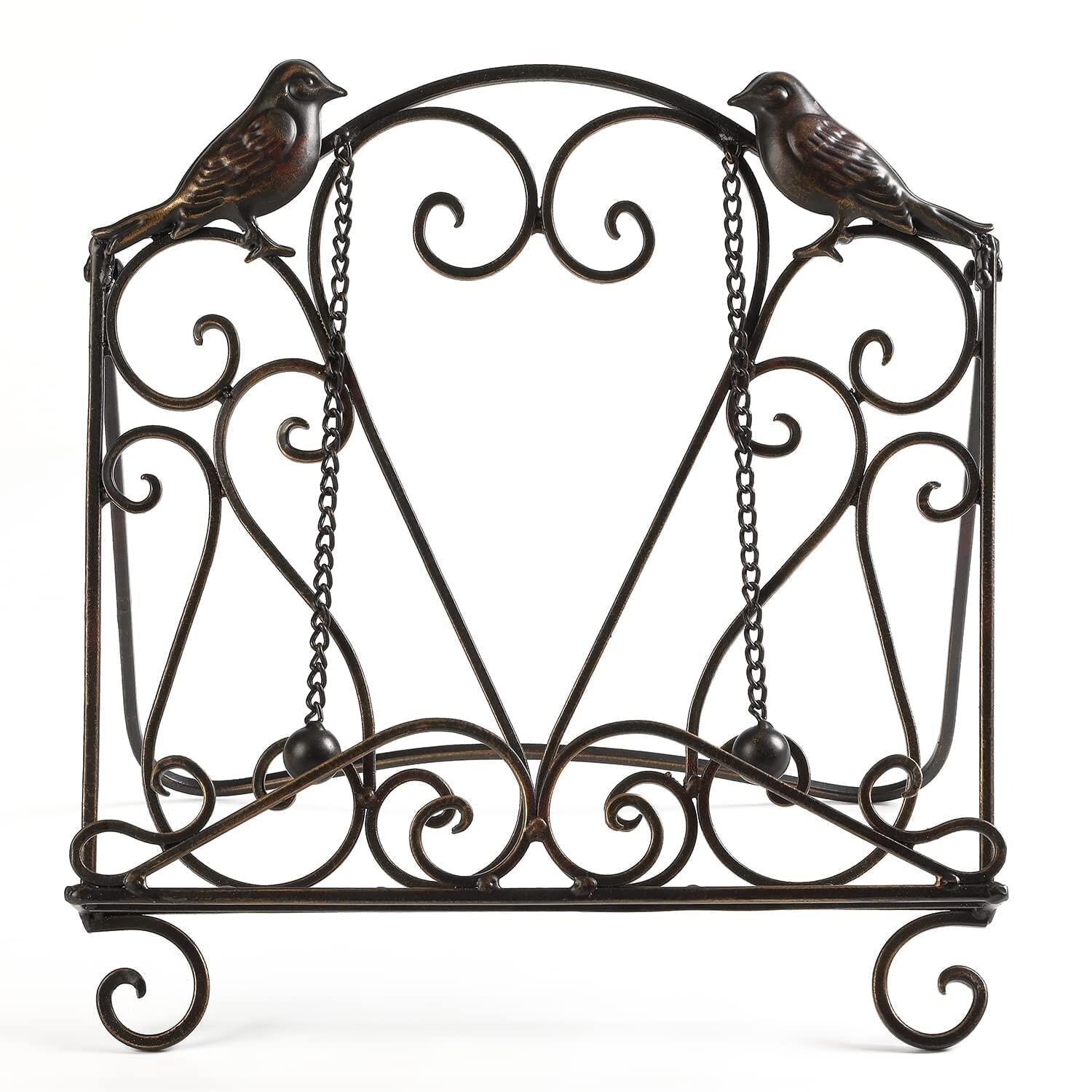 Metal Cookbook Stand Clearance Recipe Book Holder for Kitchen (Birds/Vintage …