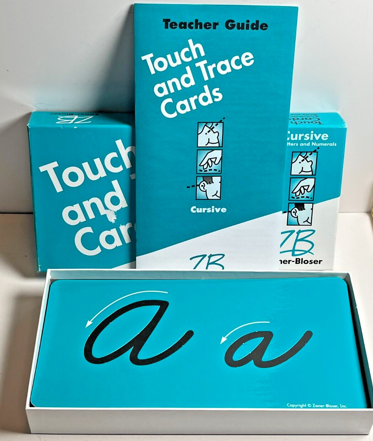 Zaner-Bloser Touch & Trace Cards Cursive Writing Letters & Numerals Educational