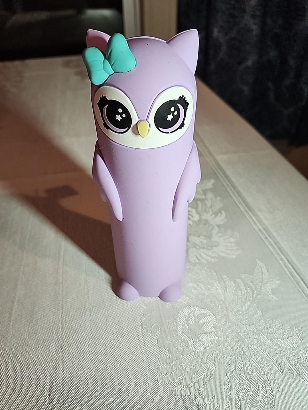 Diakakis Imports Standing Purple Owl Silicone Pencil Case
