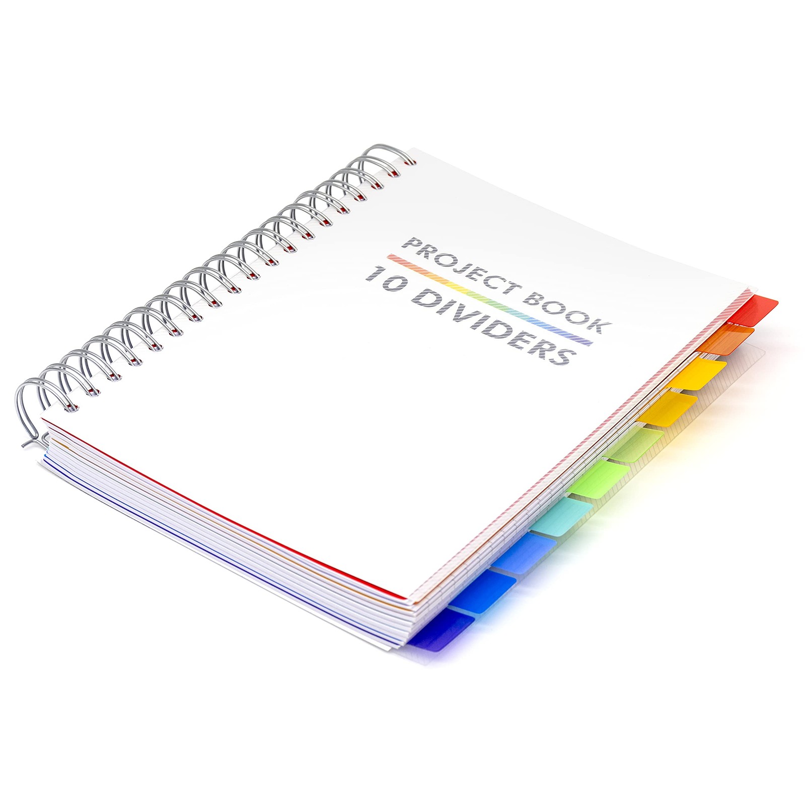 B5 Subject Notebook with 10 Repositionable Dividers for Organization – 400 Pe…