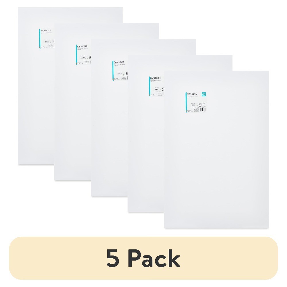 (5 pack) White Foam Board, 20″ x 30″