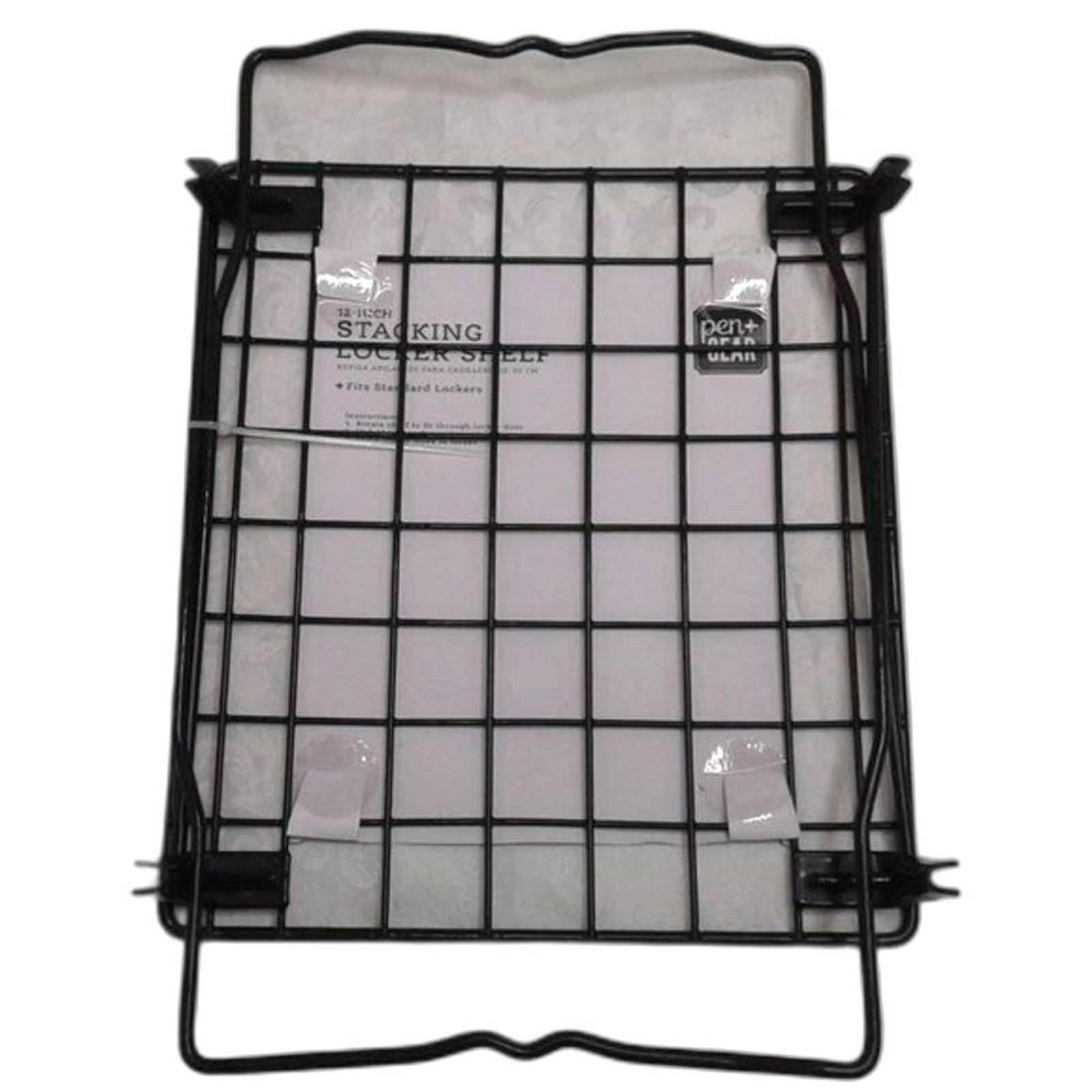 Pen + Gear Wire Stackable Locker Shelf Black 12″H x 10″D x 11.25″ W – NEW