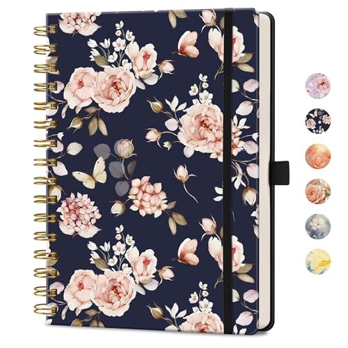 Spiral Journal Notebook, 160 Lined Pages, A5 Medium Size (5.7“ x 8.3“), for